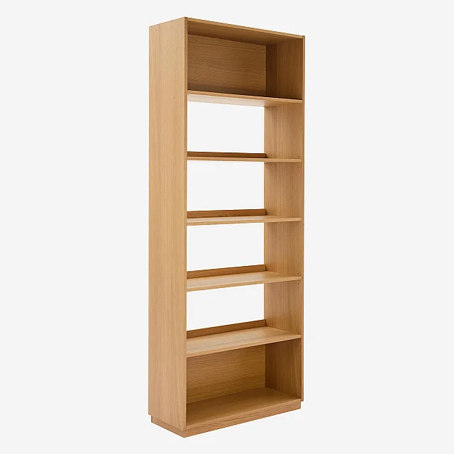 Bibliothèque en chêne - 5 étagères - Naturel - 4