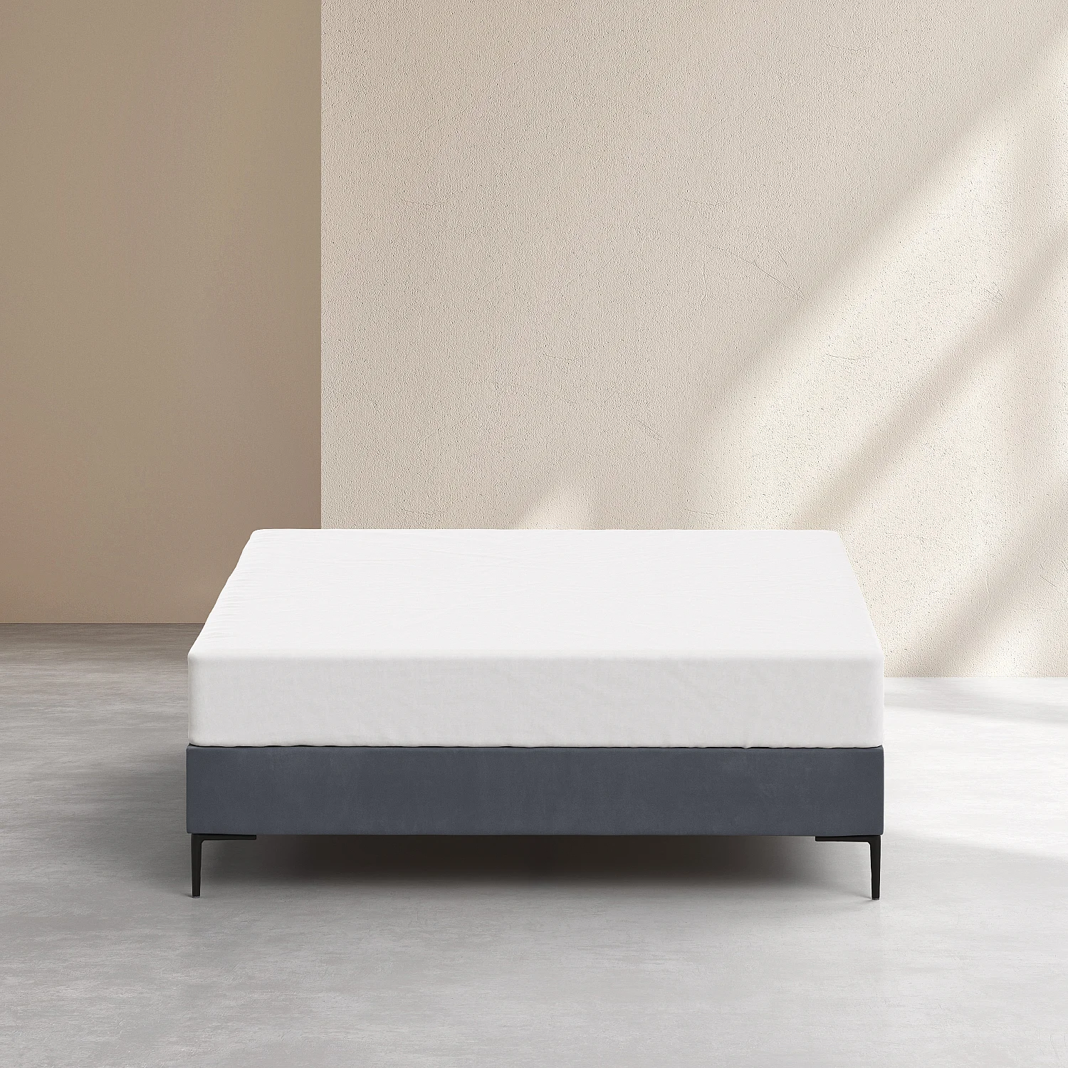 Sommier tapissier à lattes en tissu - 160 x 200 cm - Gris anthracite - 5