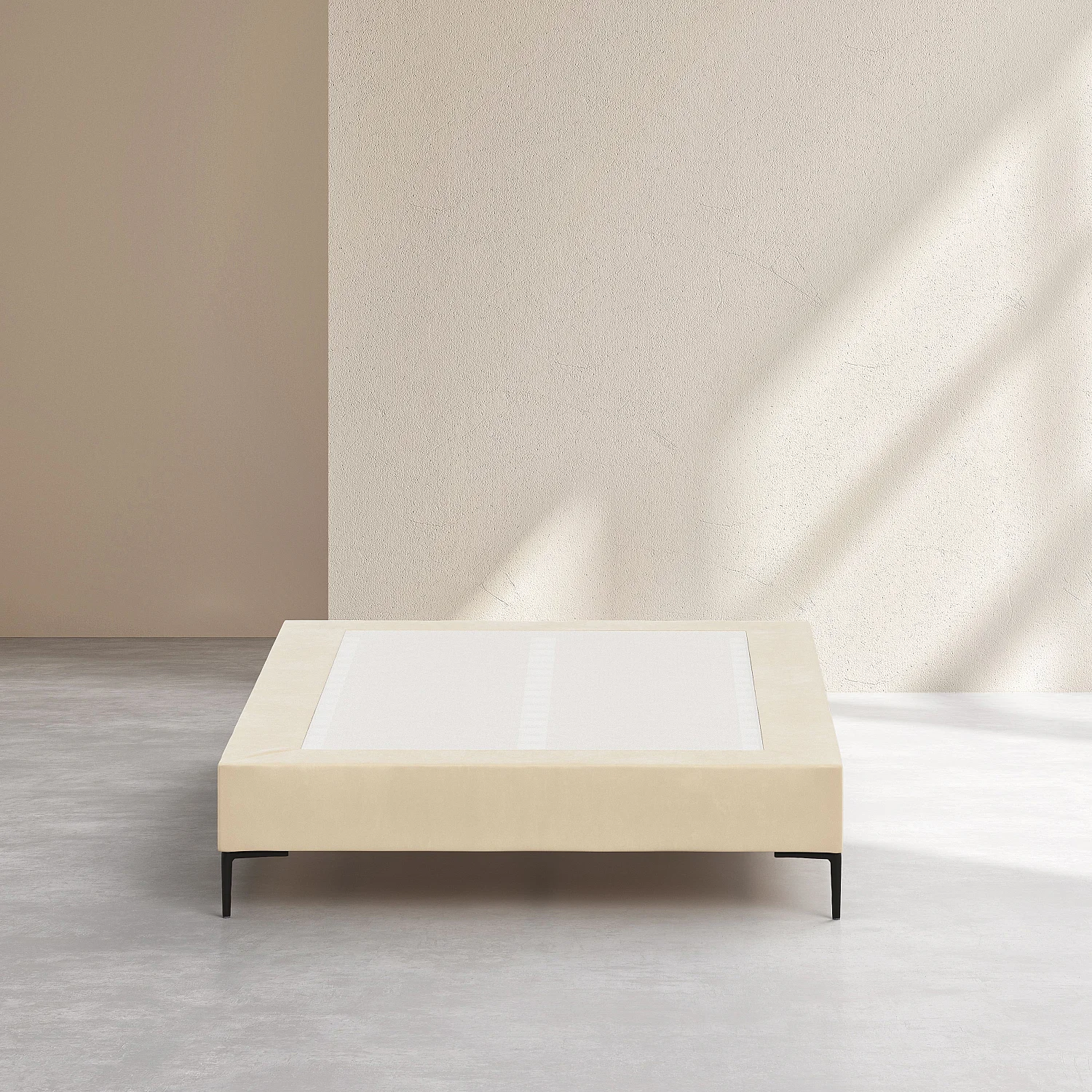 Stoffgepolsterter Lattenrost - 140 x 200 cm - Creme - 6