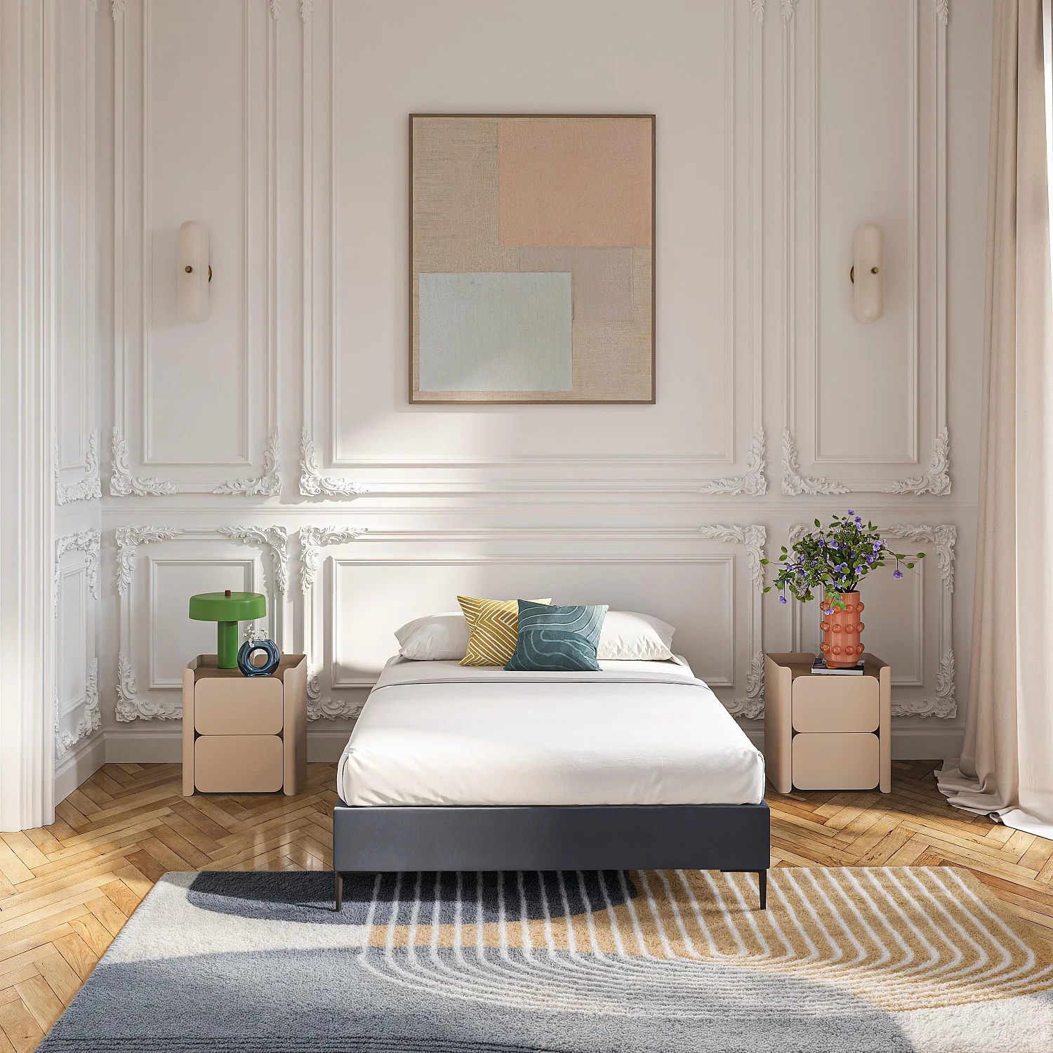 Notte - Lattenrost aus Stoff - 140 x 200 cm - Grau - 3