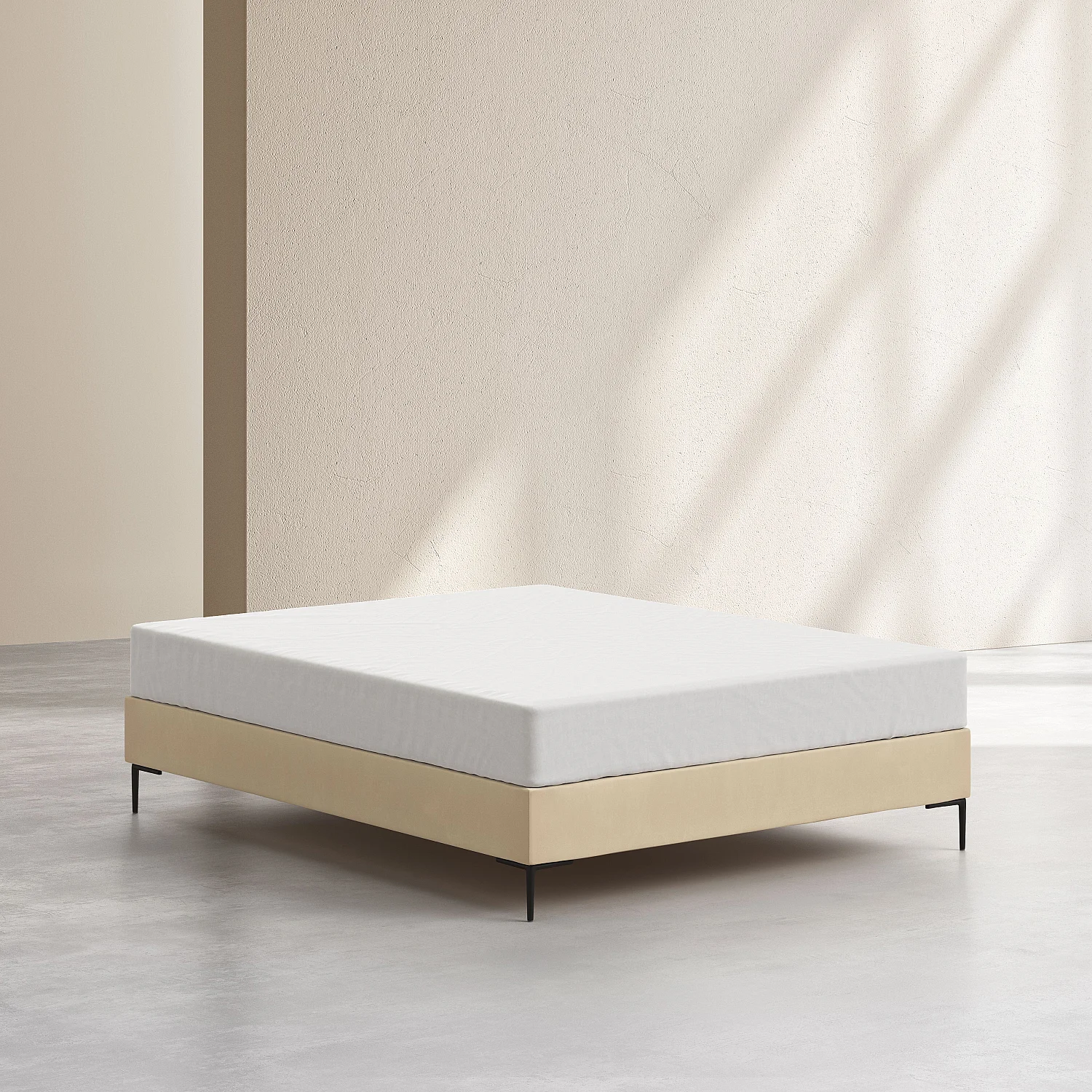 Lattenrost mit Stoffbezug - 160 x 200 cm - Creme - 2