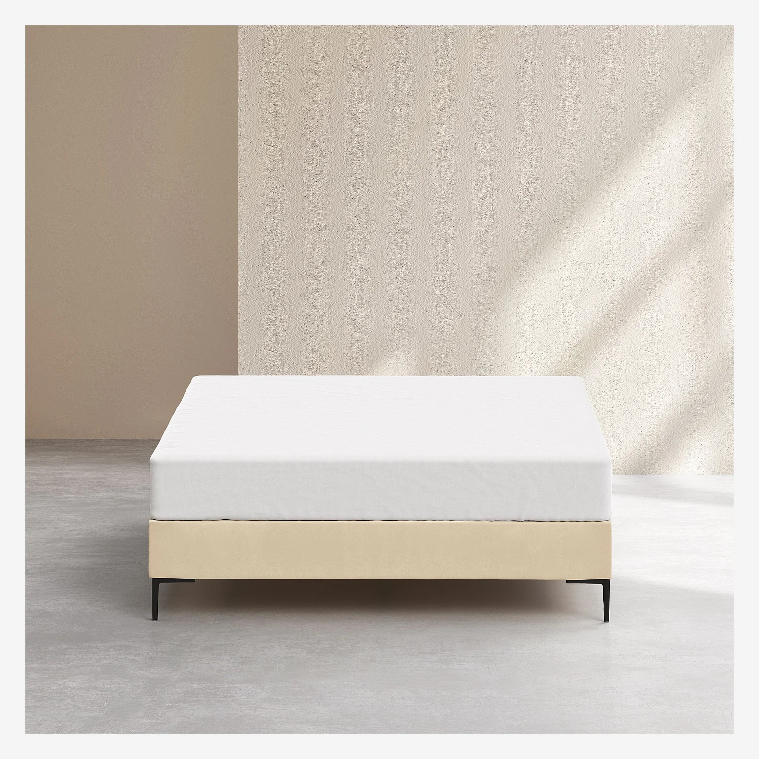 Lattenrost mit Stoffbezug - 160 x 200 cm - Creme - 5