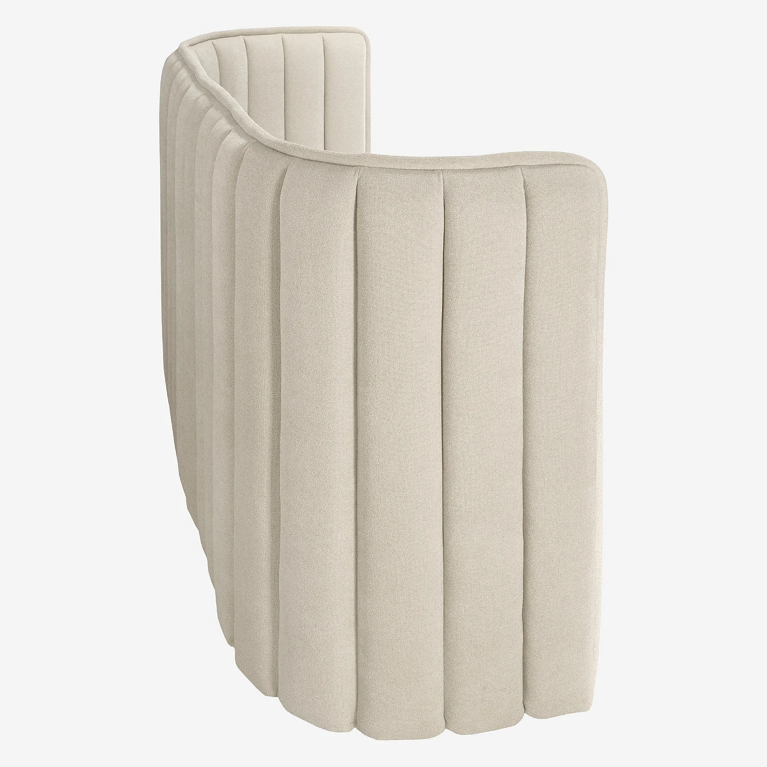 Tête de lit en tissu 244 x 120 cm - Crème - 10