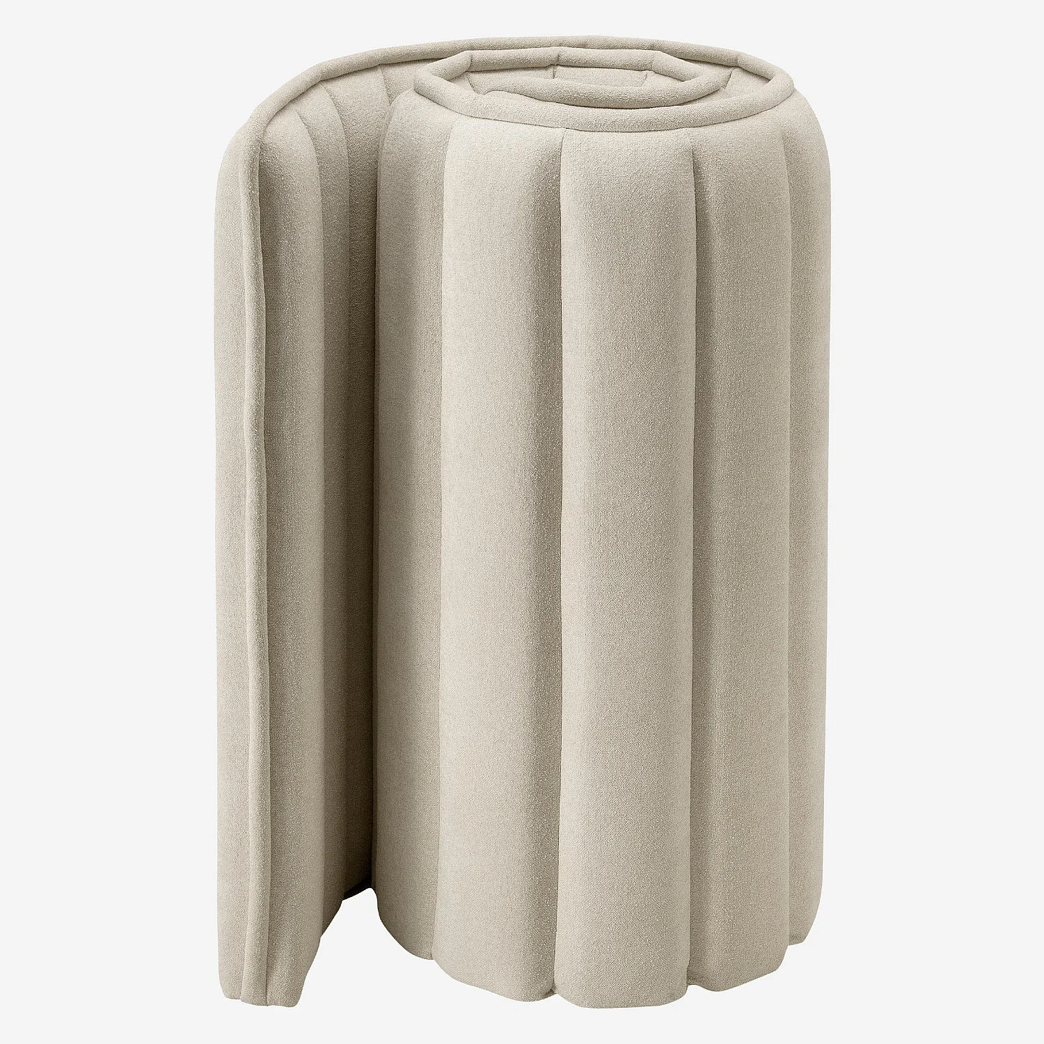 Tête de lit en tissu 244 x 120 cm - Crème - 8