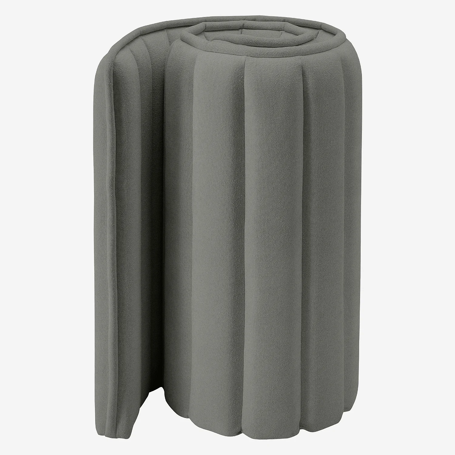 Tête de lit en tissu 244 x 120 cm - Gris galet - 9