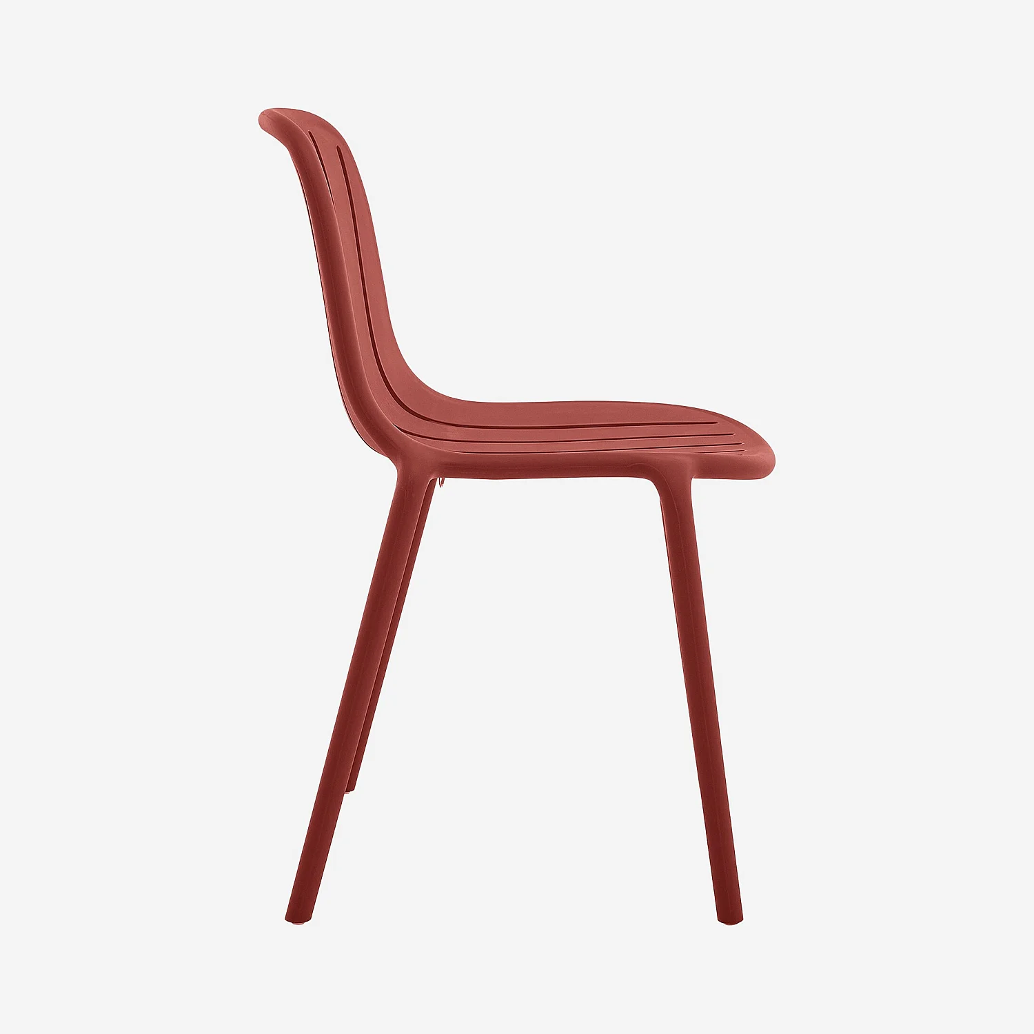 Chaise de jardin en polypropylène - Rouge parme - 7