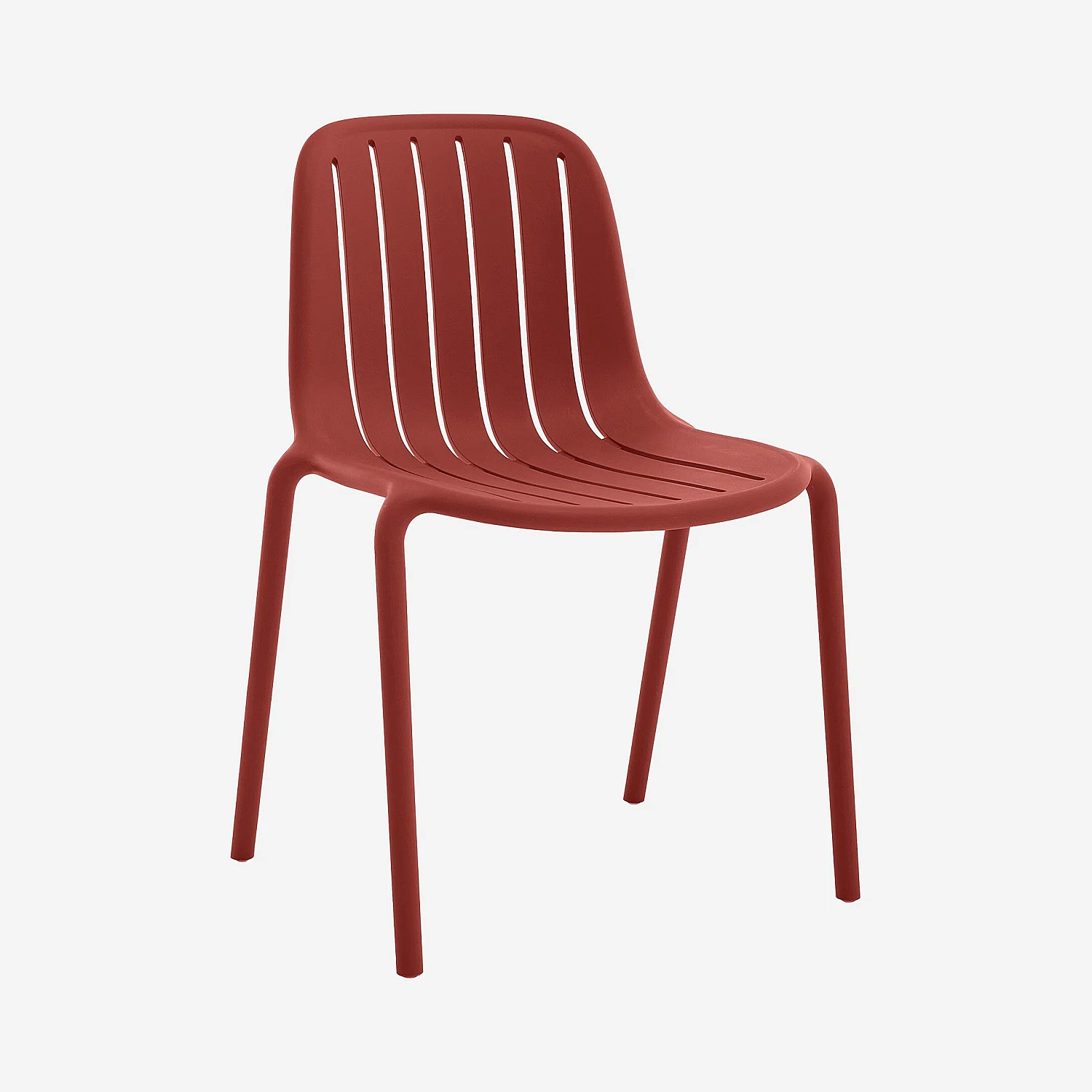 Set di 2 sedie da giardino in polipropilene - Rosso violaceo - 2