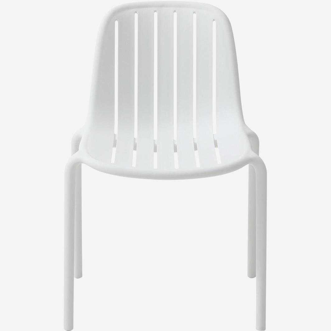 Lot de 2 chaises de jardin en polypropylène - Blanc opalin