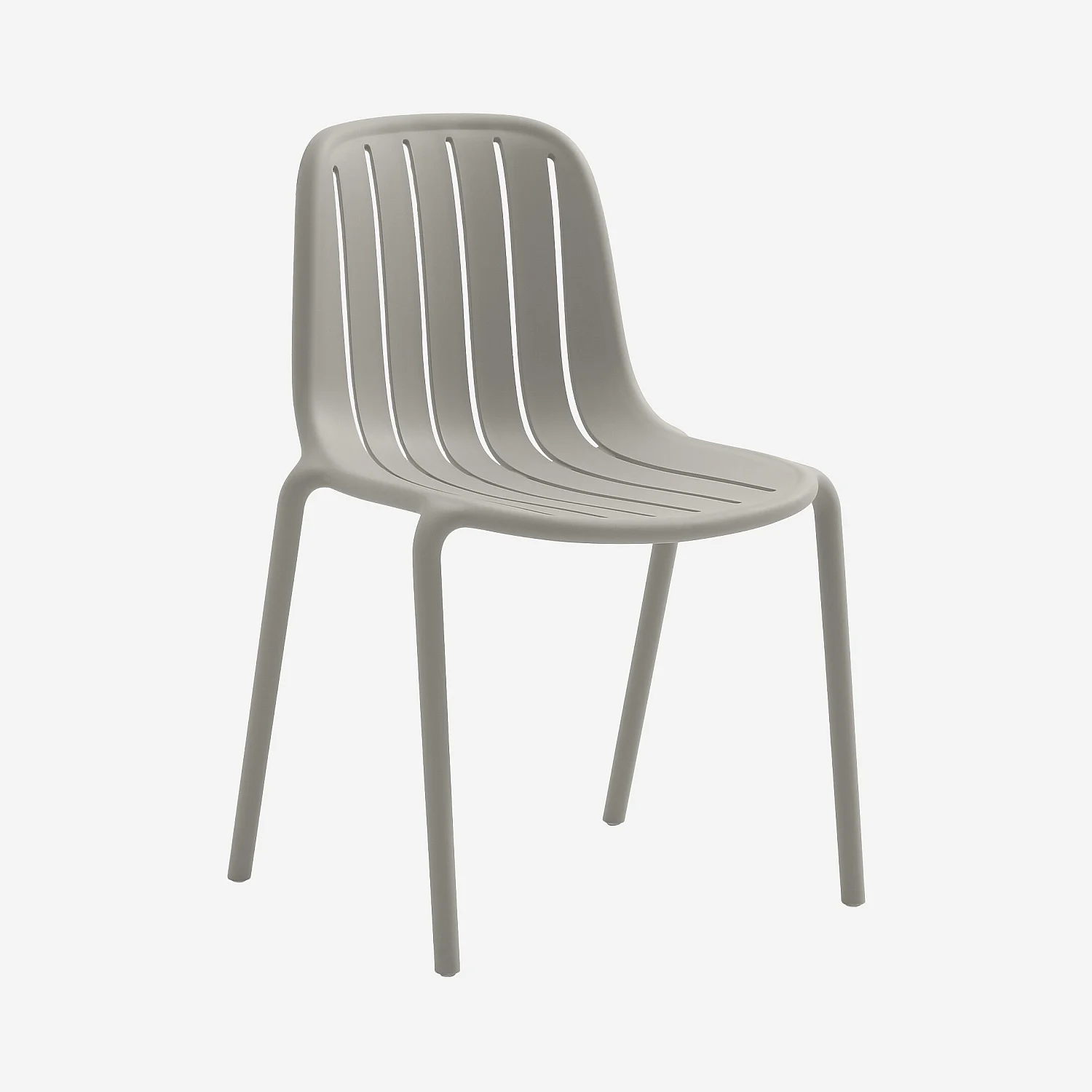 Chaise de jardin en polypropylène - Gris argile - 2