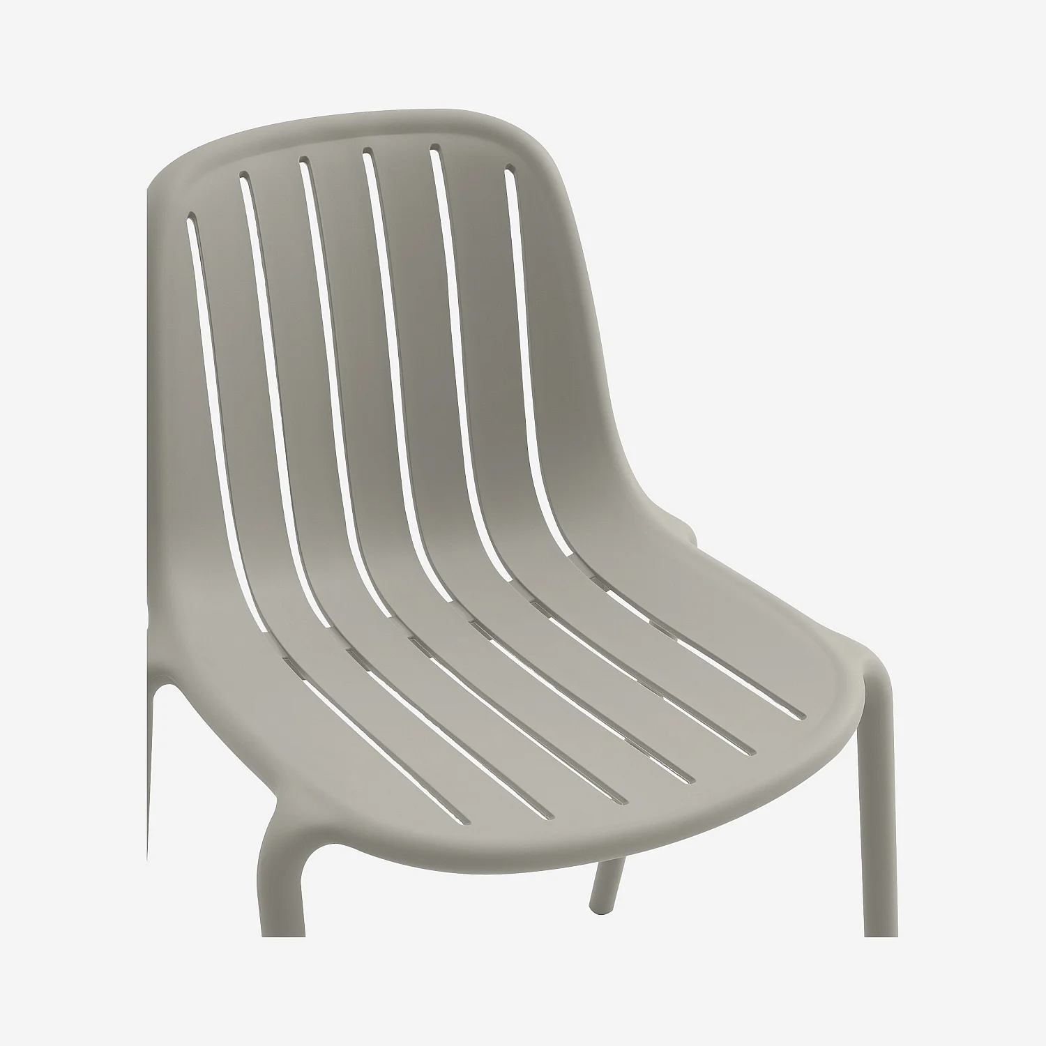 Chaise de jardin en polypropylène - Gris argile - 4