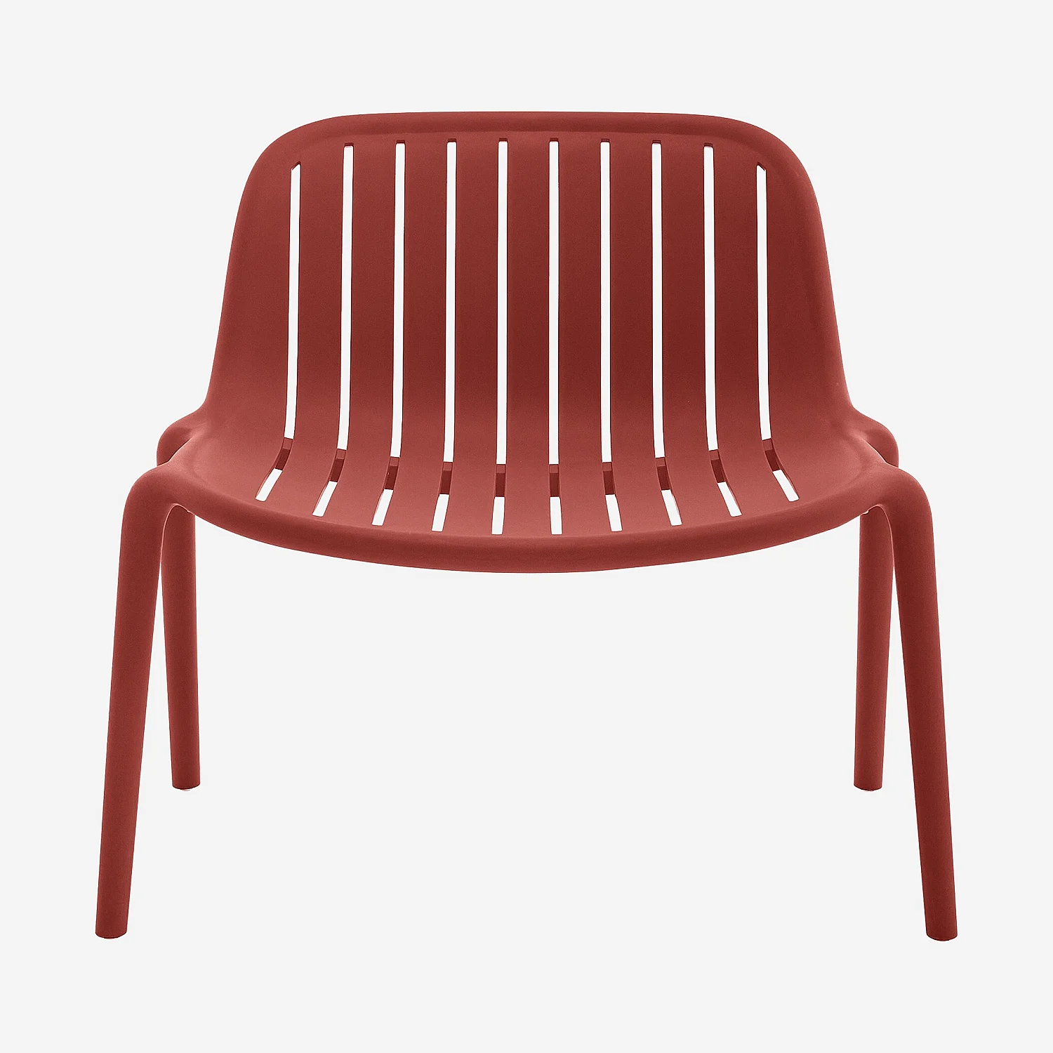 Poltrona da giardino in polipropilene - Rosso parma - 2