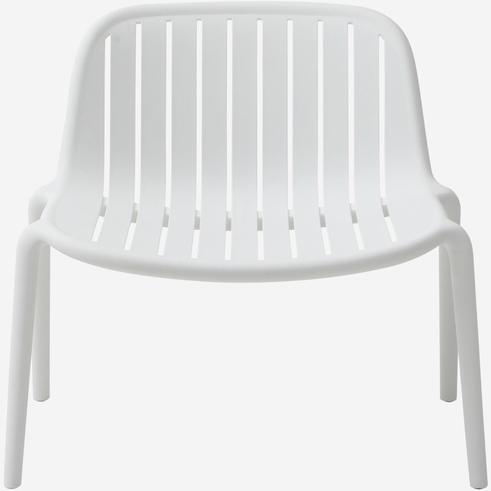 Lot de 2 fauteuils de jardin en polypropylène - Blanc opalin