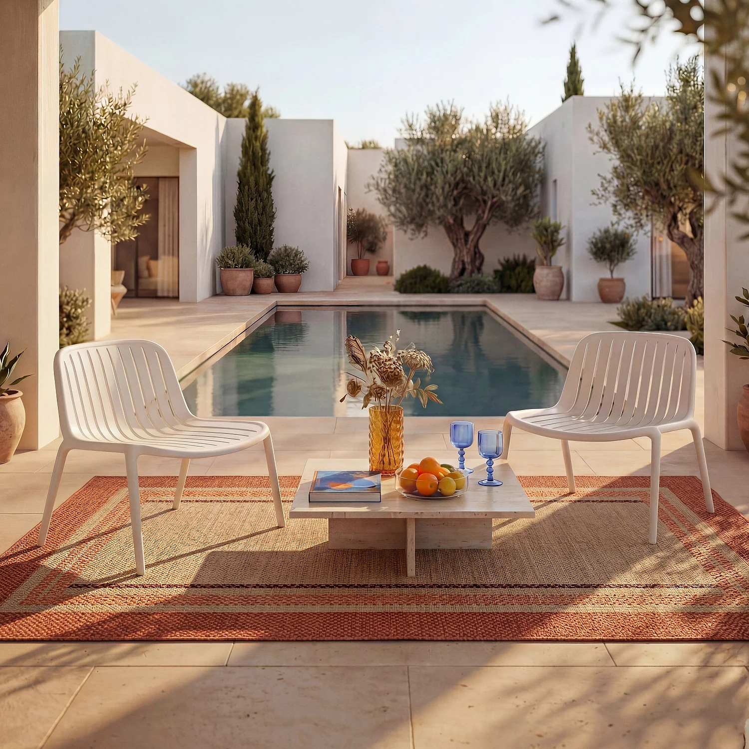 Tuinfauteuil van polypropyleen - Opaalwit - 2