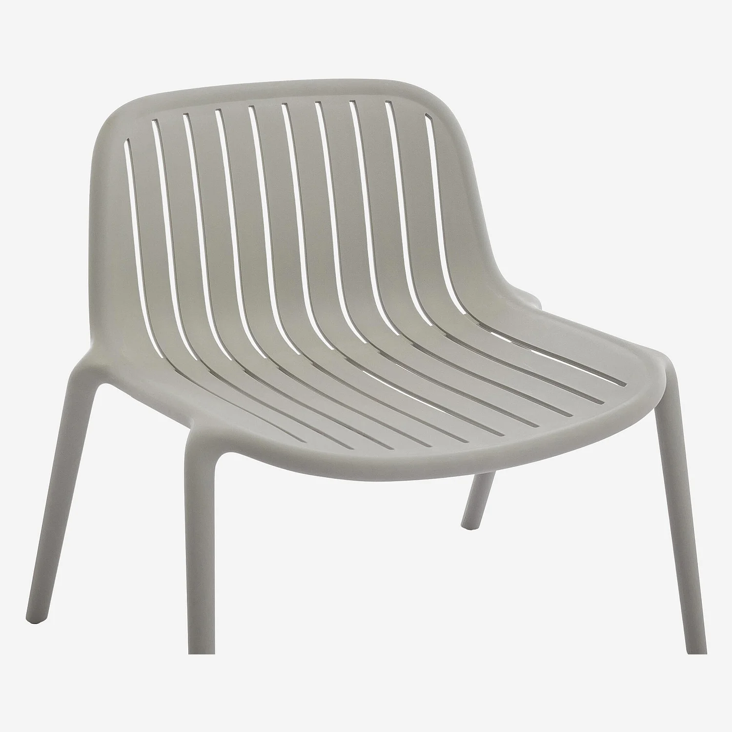 Fauteuil de jardin en polypropylène - Gris argile - 4