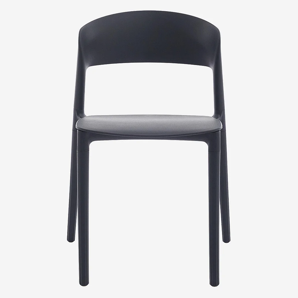 Lot de 2 chaises de jardin en polypropylène - Anthracite - Design by Favaretto & Partners - 5