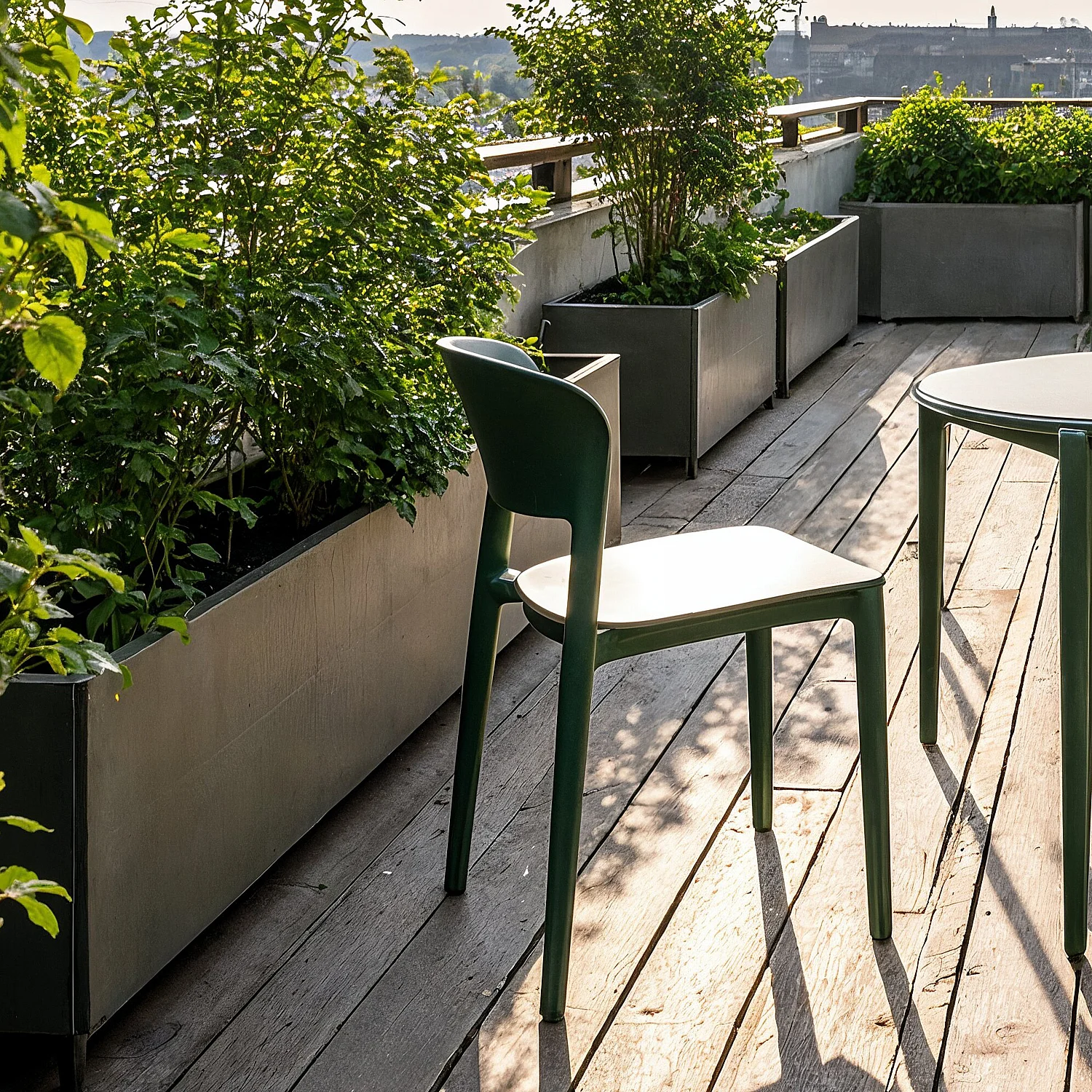 Set di 2 sedie da giardino in polipropilene - Verde salvia - 1