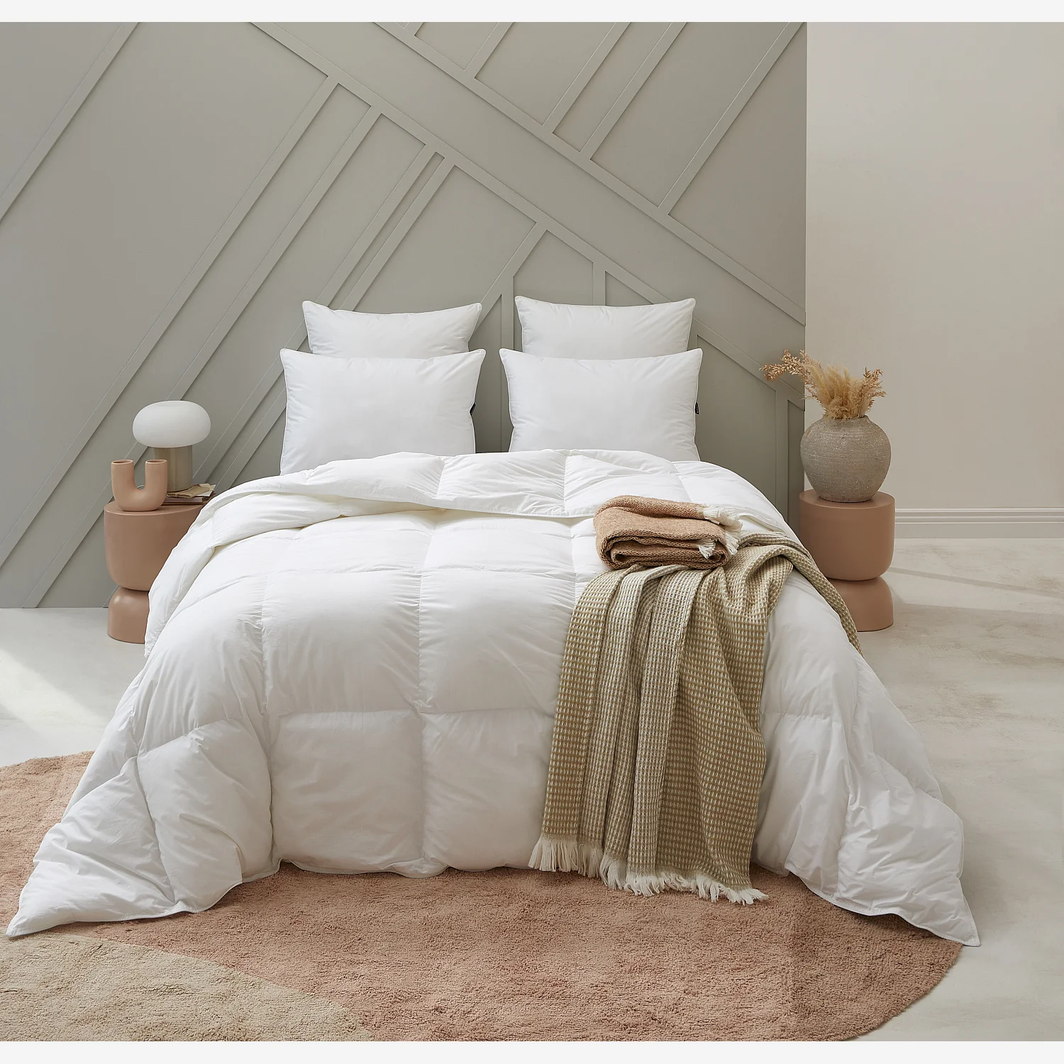 Oreiller moelleux en synthétique - 450 g - 65 x 65 cm - 1