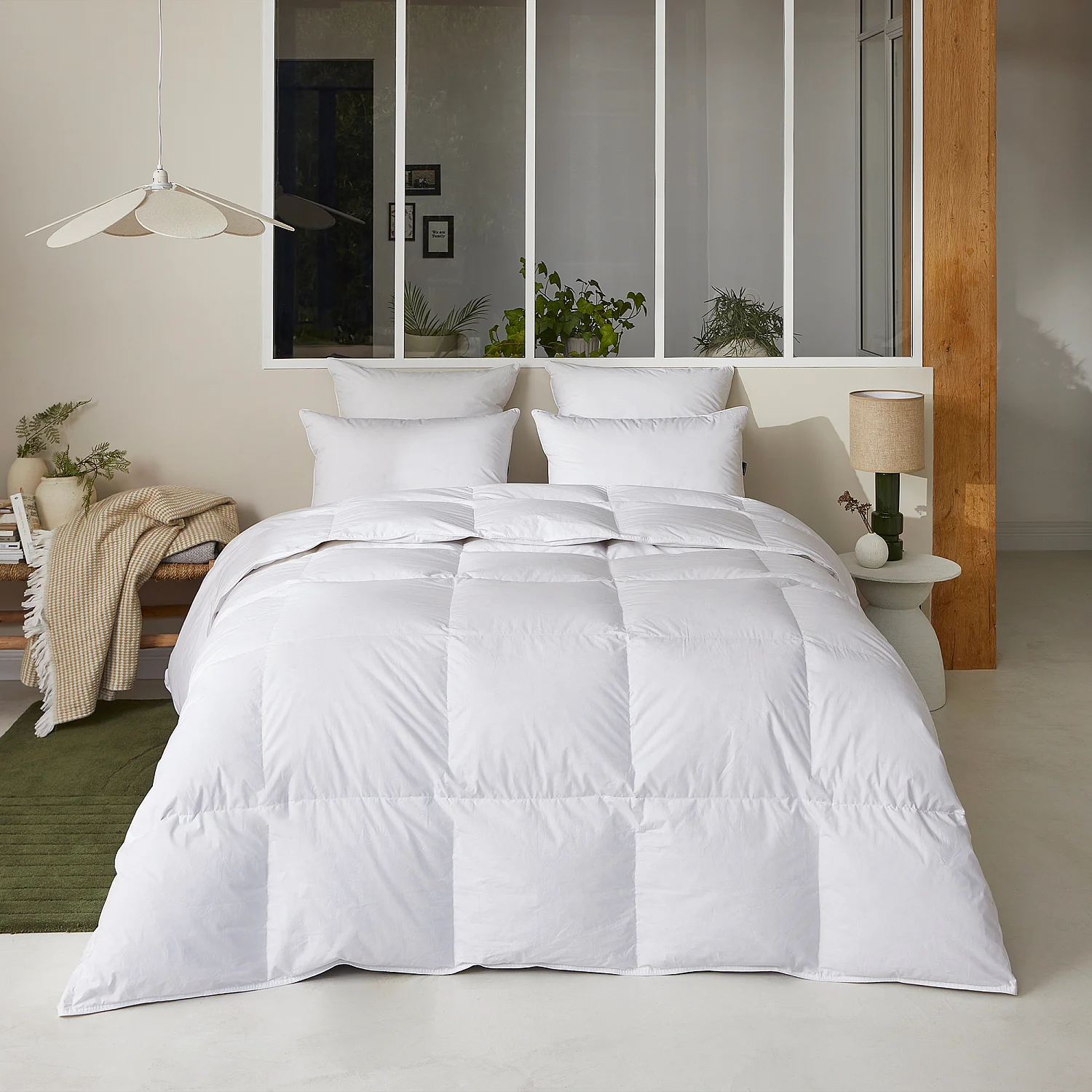 Oreiller ferme naturel - 950 g - 65 x 65 cm - 1