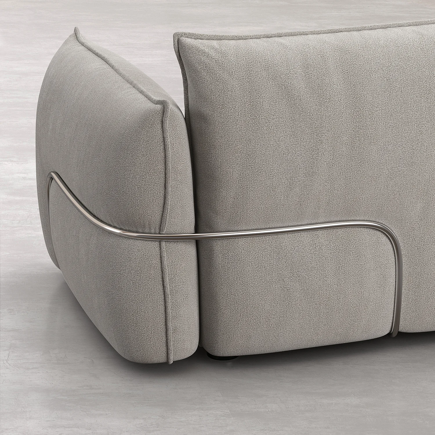 3-Sitzer-Sofa mit Stoffbezug, linker Winkel - Grau - 3