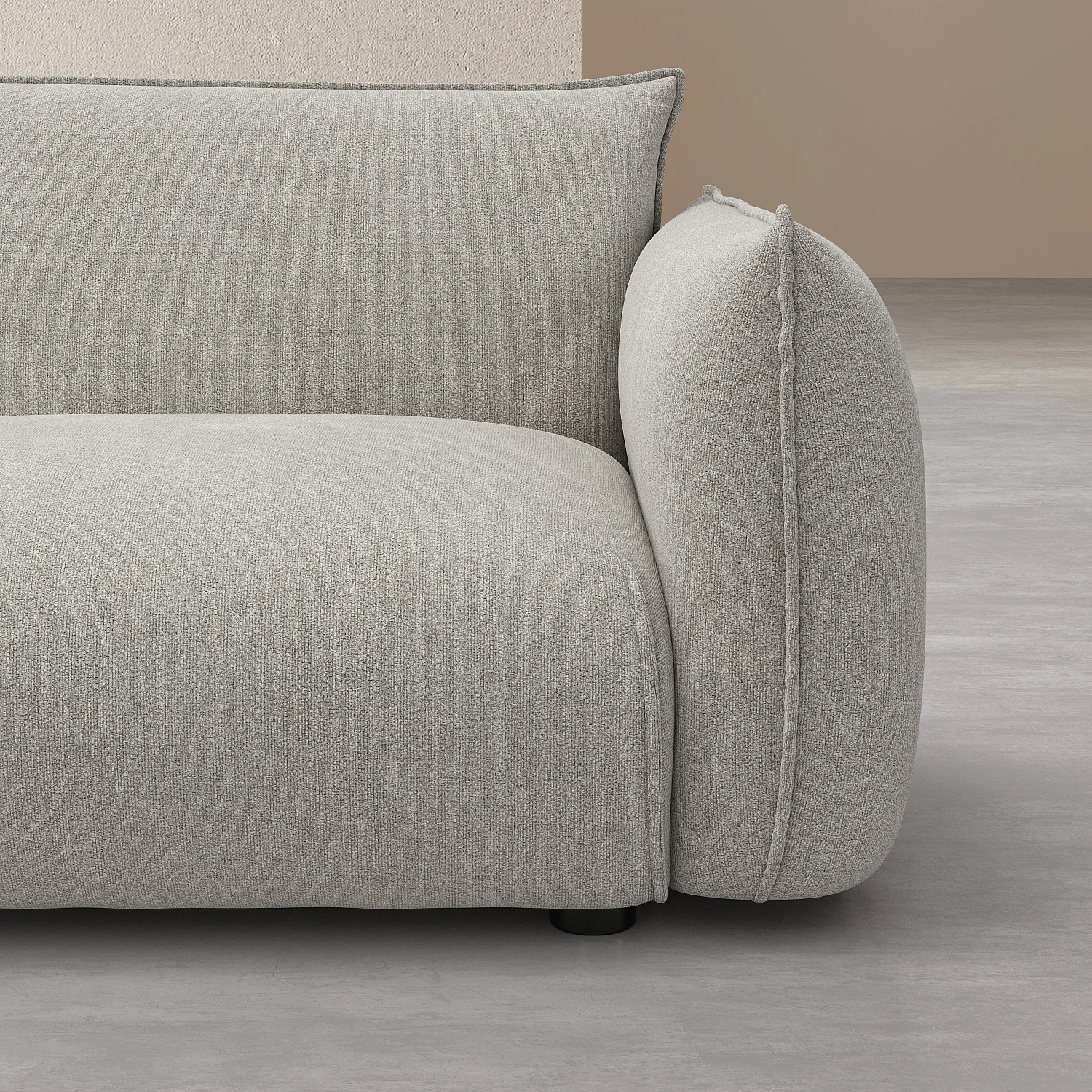3-Sitzer-Sofa mit Stoffbezug, linker Winkel - Grau - 5