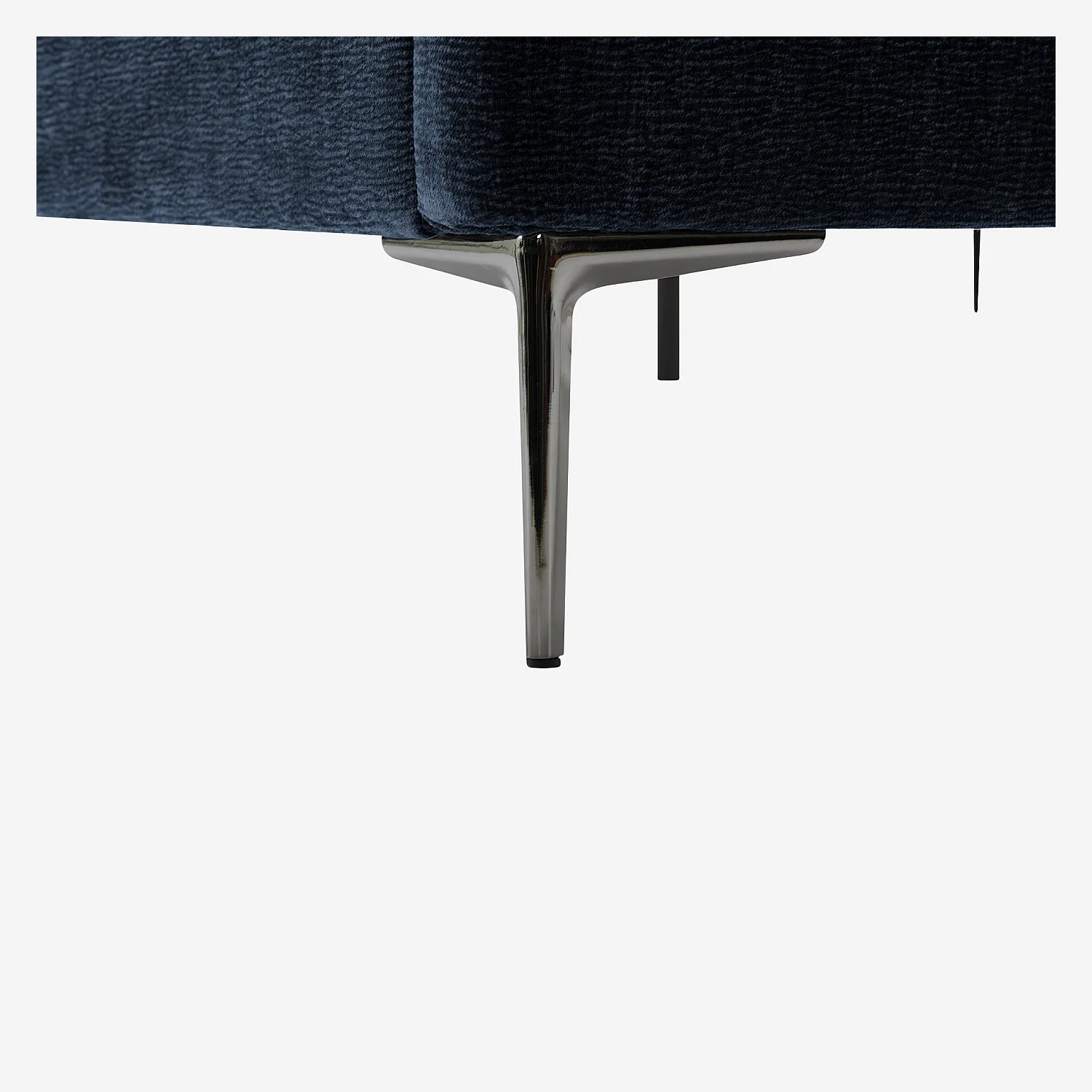 Lit 180 x 200 cm en tissu - Bleu nuit - 3