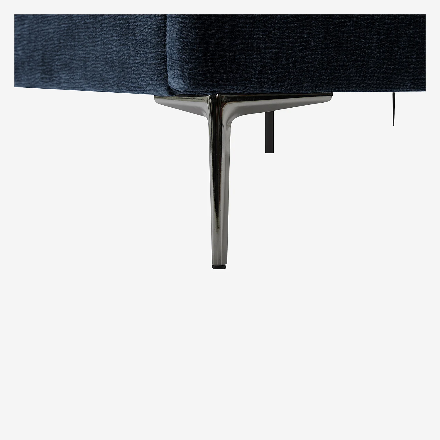 Letto 180 x 200 cm in tessuto - Blu notte - 3