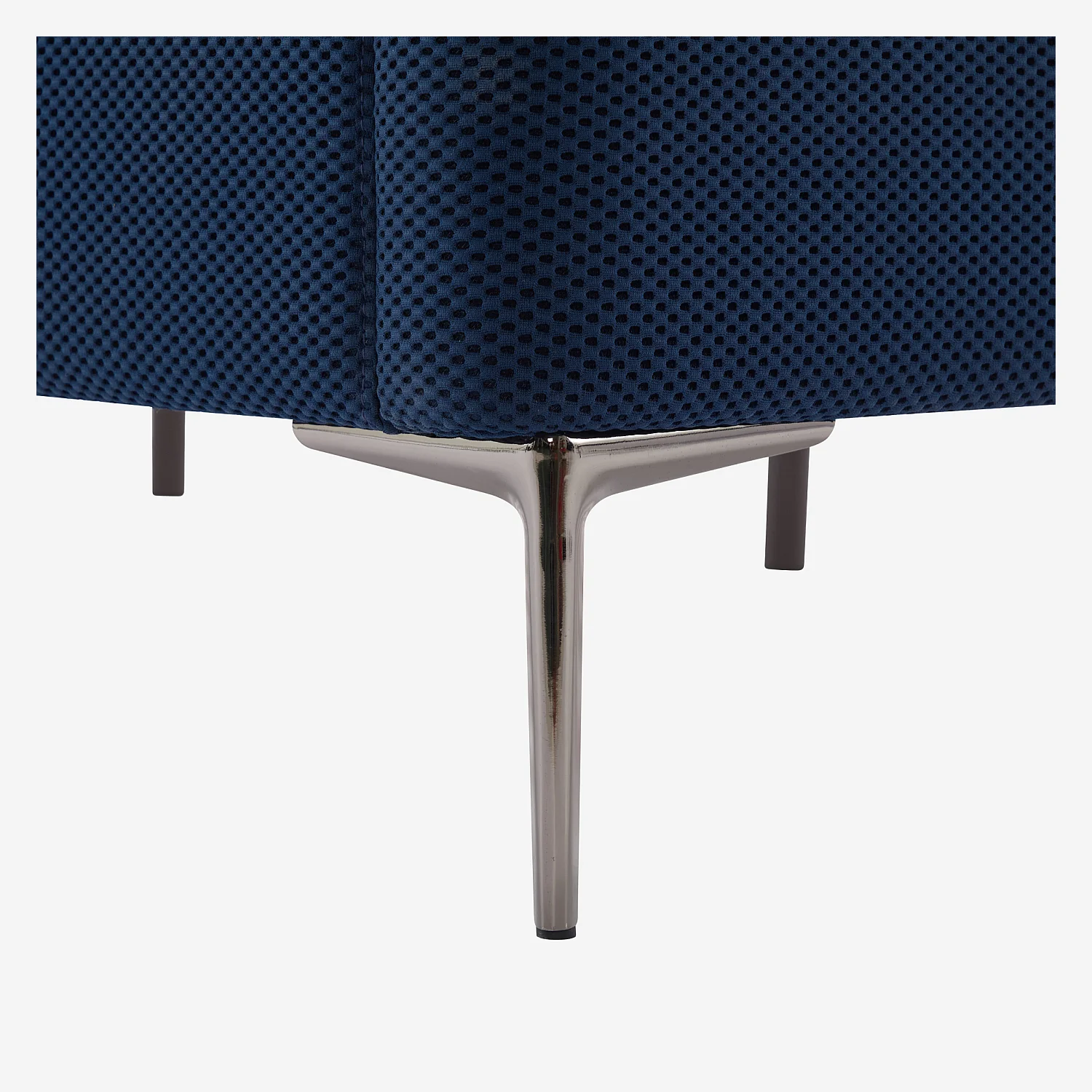 Lit 160 x 200 cm en tissu 3D - Bleu marine - 3