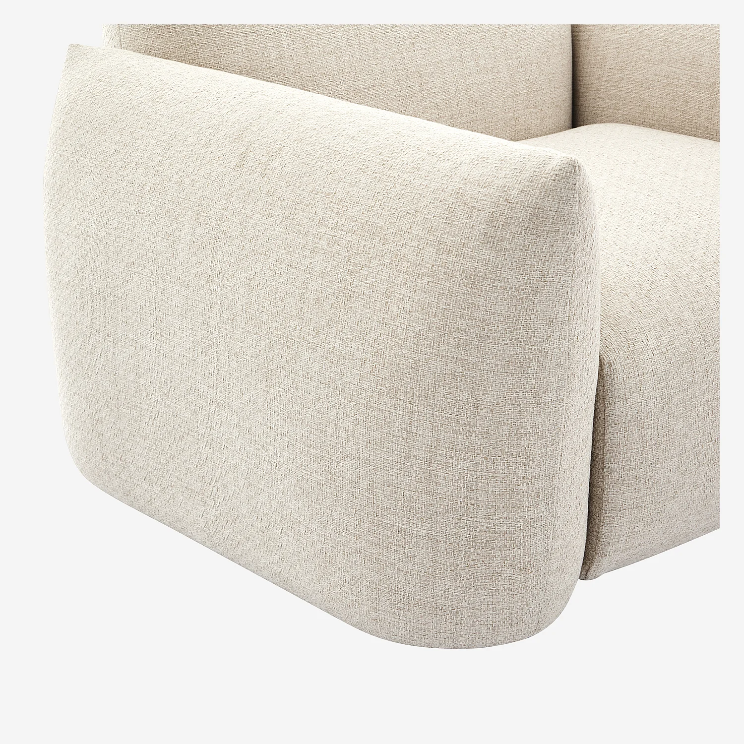Fauteuil de jardin en tissu imperméable - Crème - 4