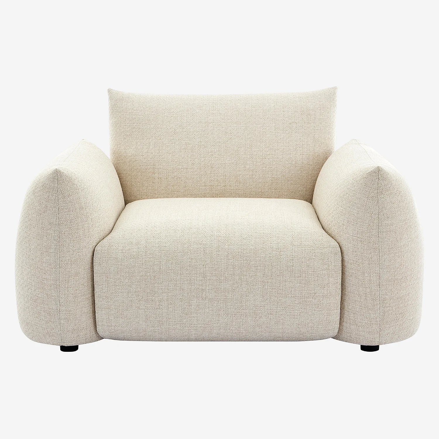 Fauteuil de jardin en tissu imperméable - Crème - 2