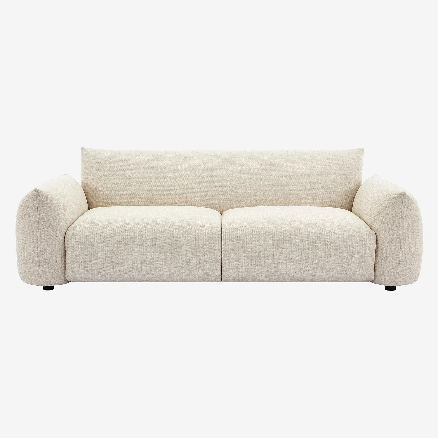 Divano da giardino 3 posti in tessuto impermeabile - Crema - 2