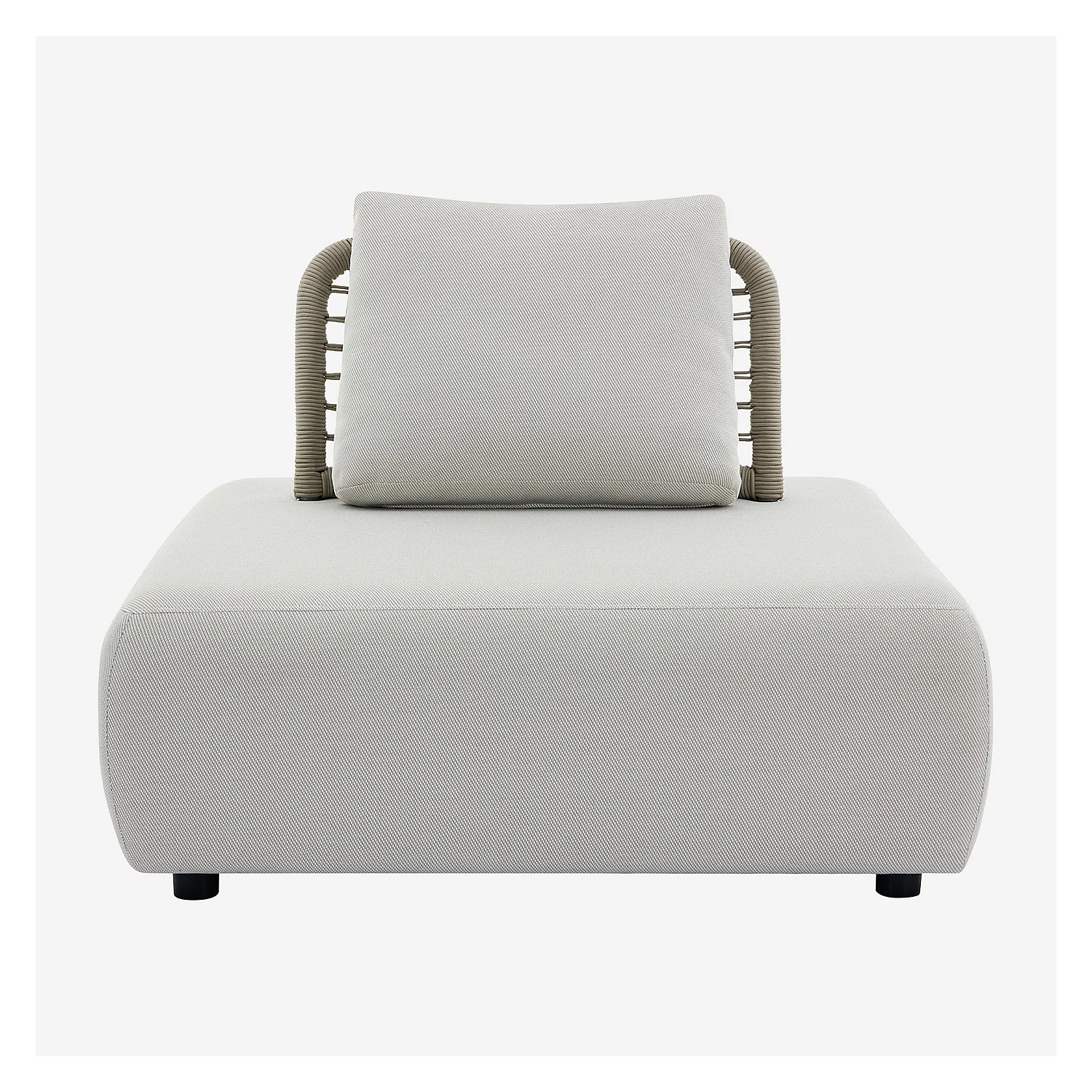 Poltrona da giardino in tessuto impermeabile - Beige muscade - 2