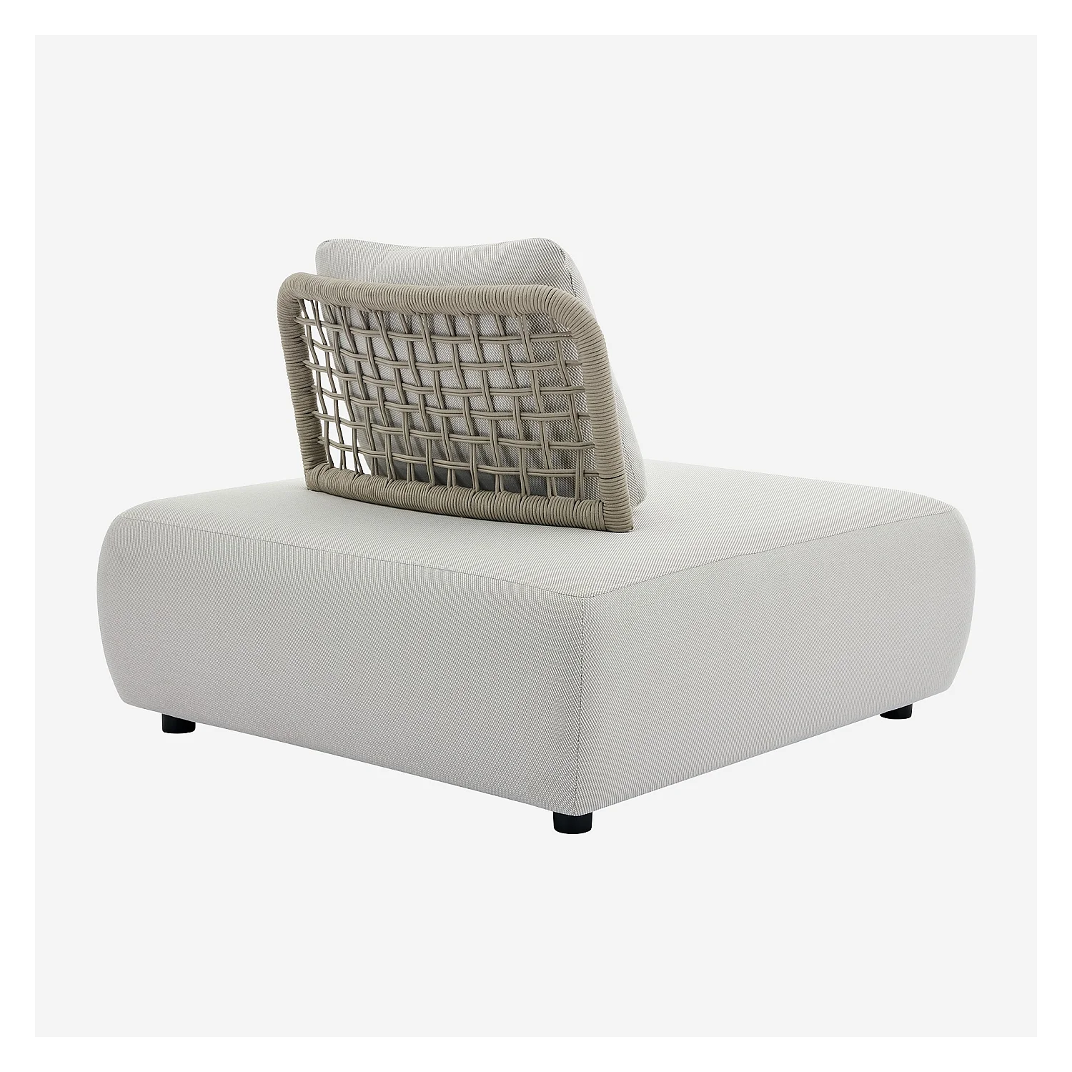 Poltrona da giardino in tessuto impermeabile - Beige muscade - 7