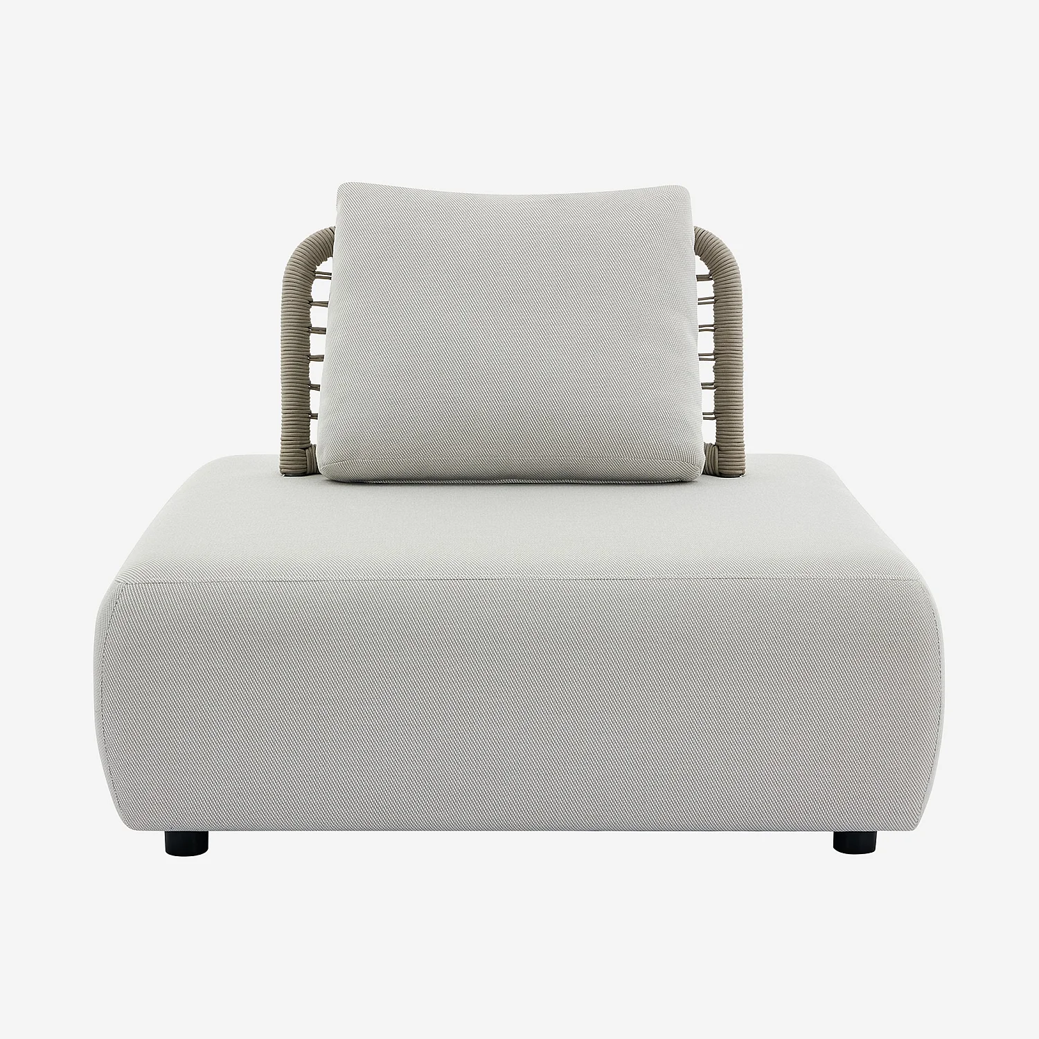 Poltrona da giardino in tessuto impermeabile - Beige muscade - 2