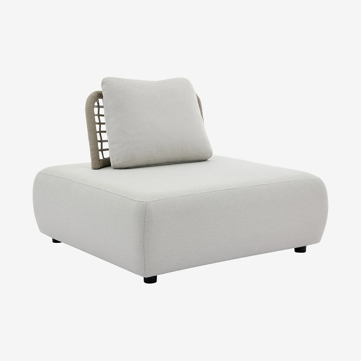 Poltrona da giardino in tessuto impermeabile - Beige muscade - 6