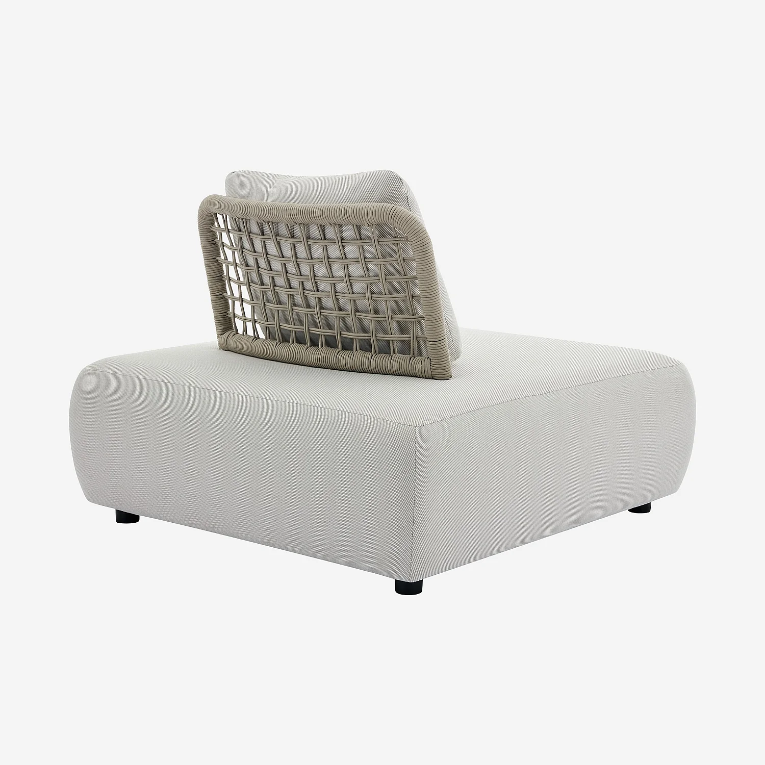 Poltrona da giardino in tessuto impermeabile - Beige muscade - 7