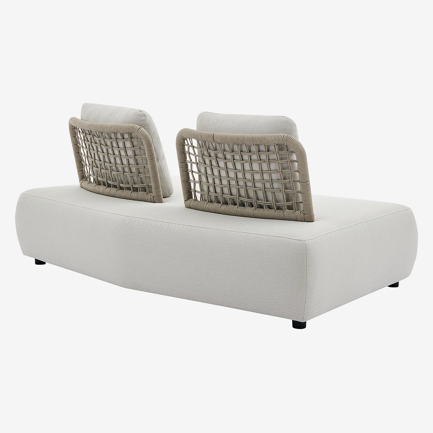 Canapé de jardin 2 places en tissu imperméable - Beige muscade - 10