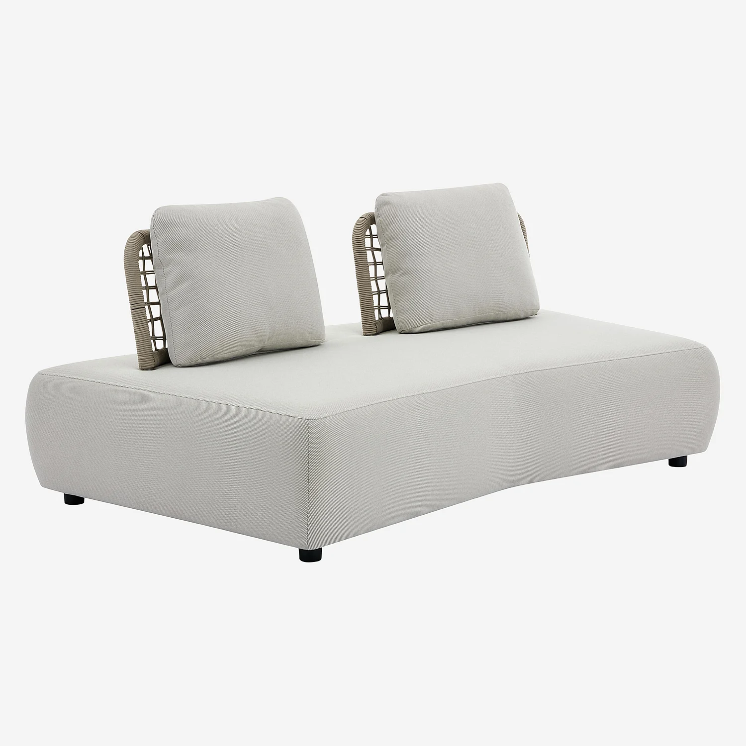 Canapé de jardin 2 places en tissu imperméable - Beige muscade - 6