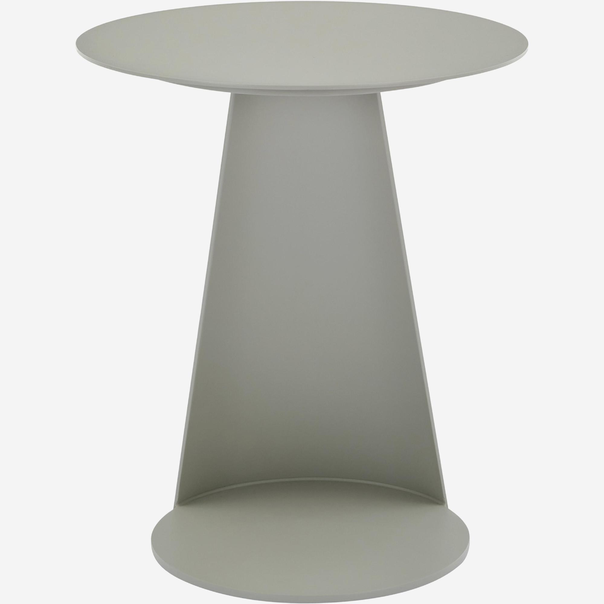 Table d'appoint de jardin en aluminium - Gris soie