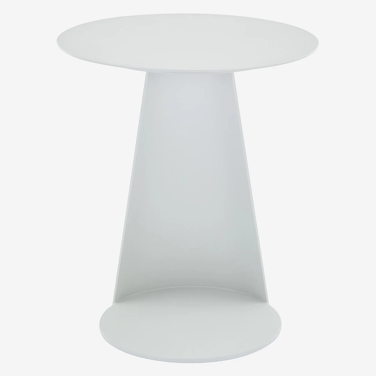 Table d'appoint en aluminium - Blanc opalin - 1