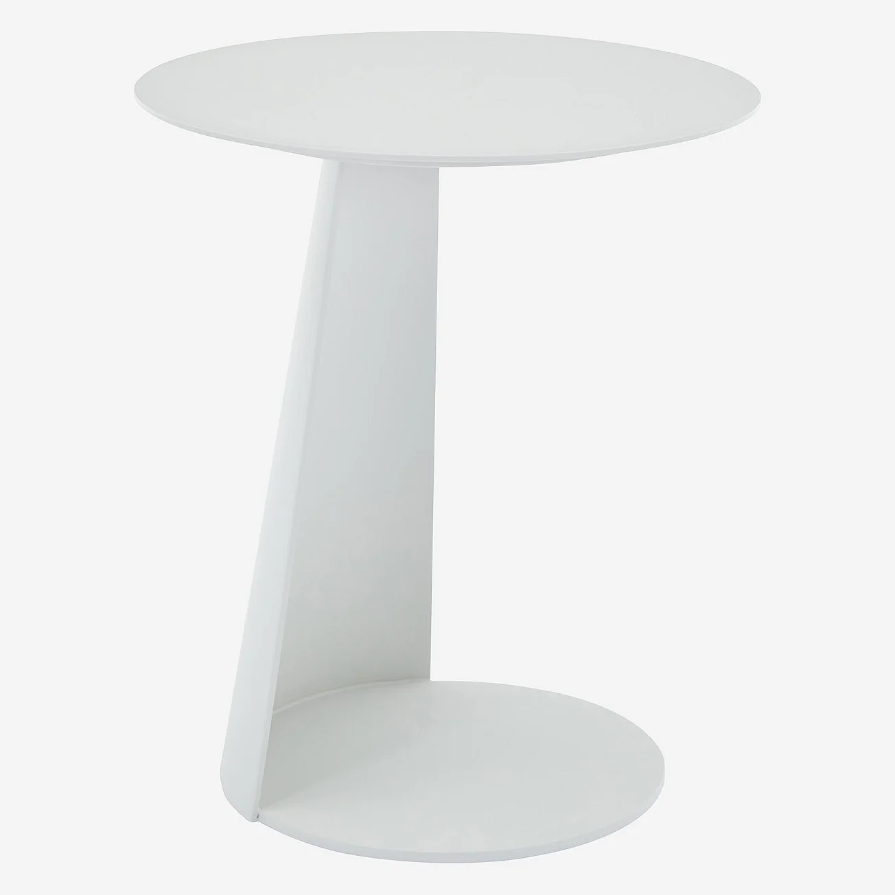 Table d'appoint en aluminium - Blanc opalin - 3