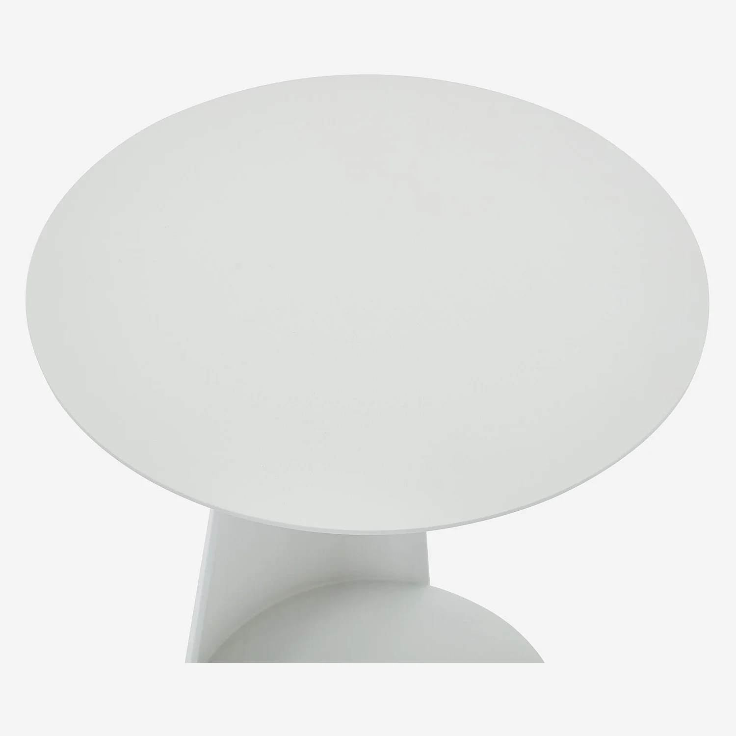 Table d'appoint en aluminium - Blanc opalin - 4