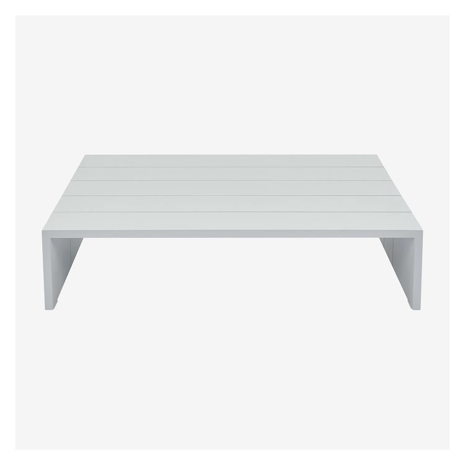Table basse de jardin en aluminium - Blanc opalin - 2