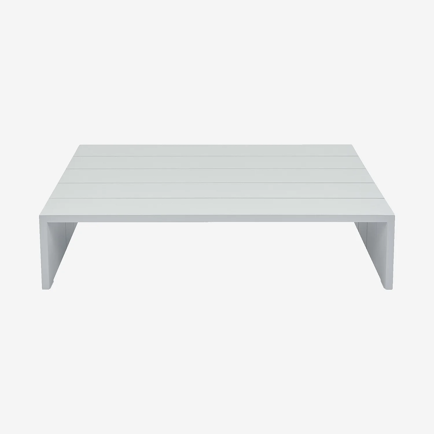 Mesa de jardim em alumínio - Branco opalino - 2