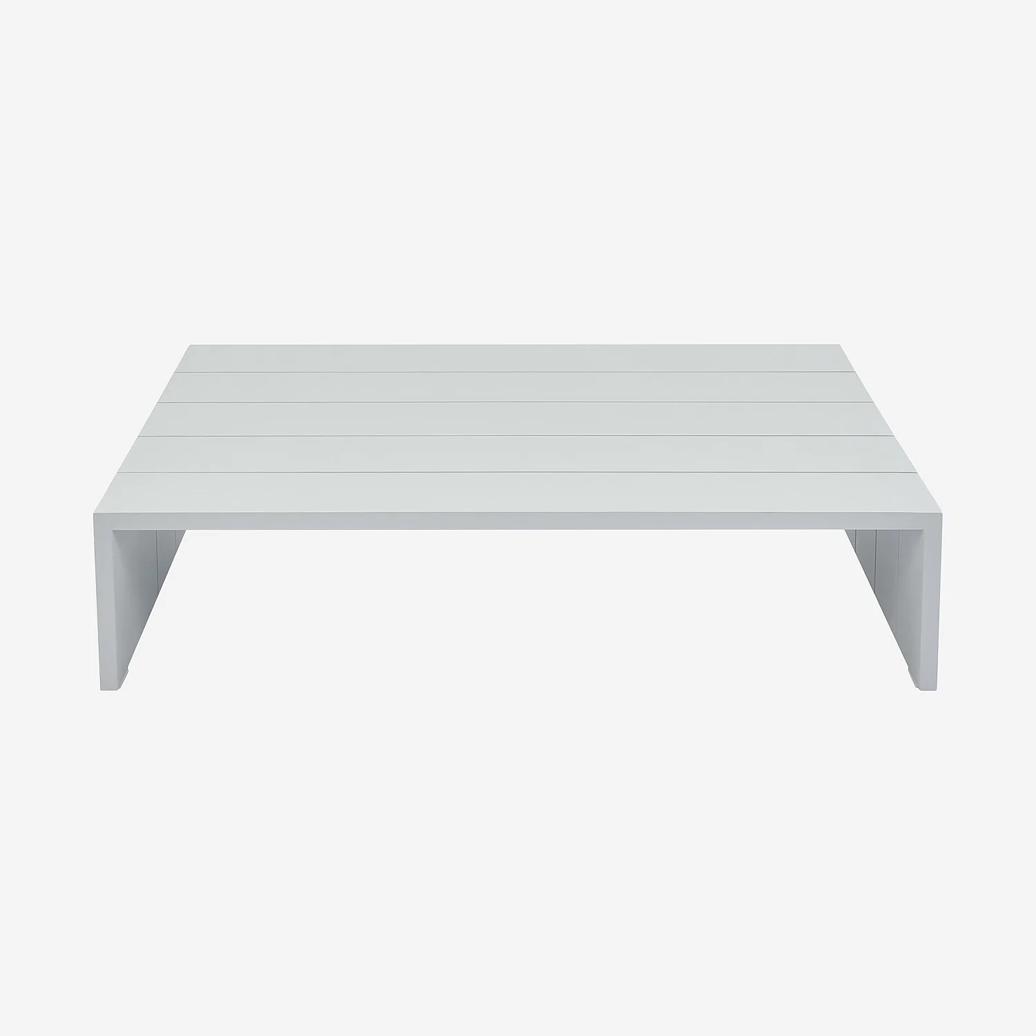 Table basse de jardin en aluminium - Blanc opalin - 2