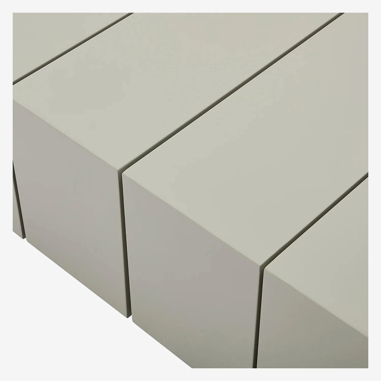 Table basse de jardin en aluminium - Gris soie - 7