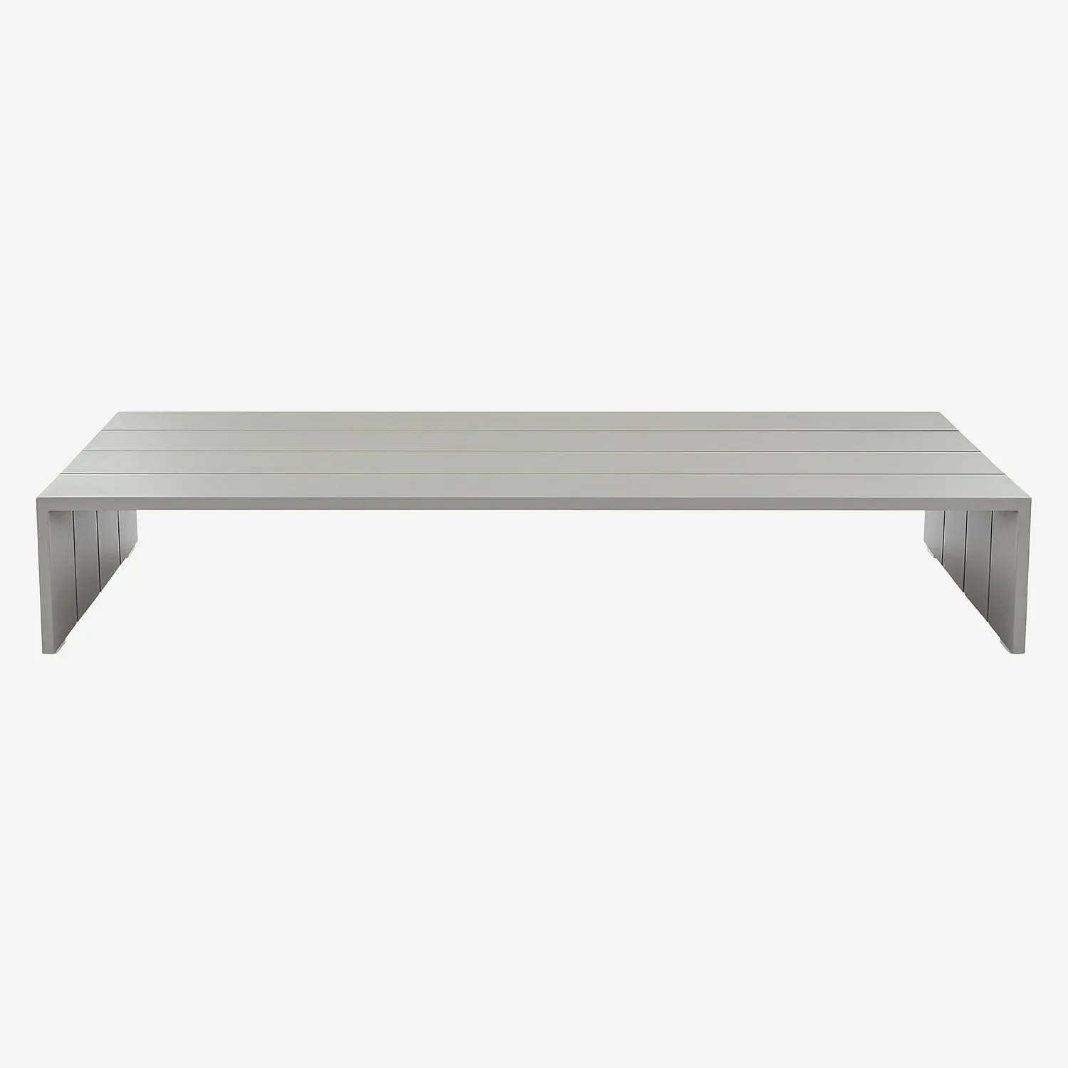 Table basse de jardin en aluminium - Gris soie - 2