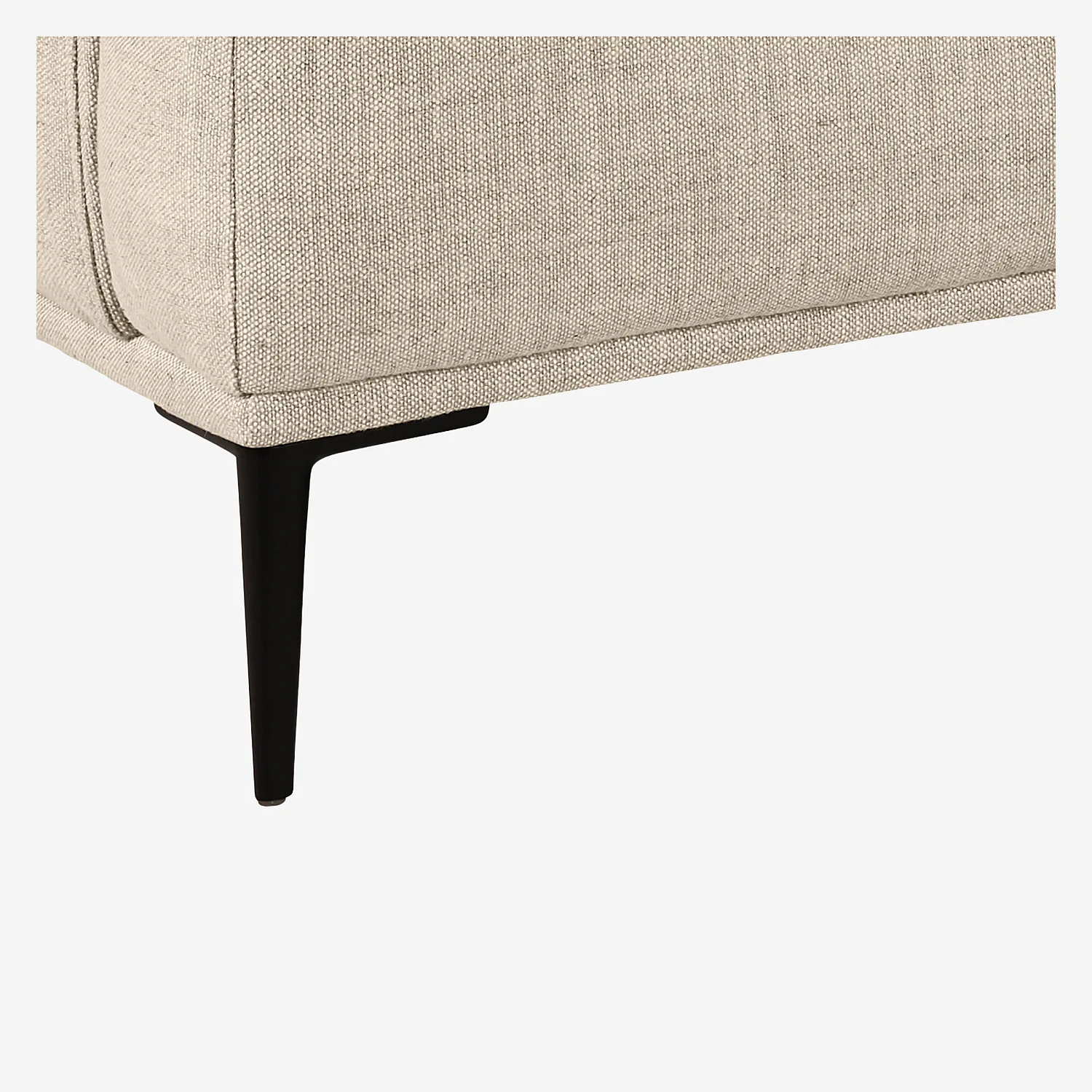 Canapé 3 places en coton et lin garni de plumes - Beige - 3