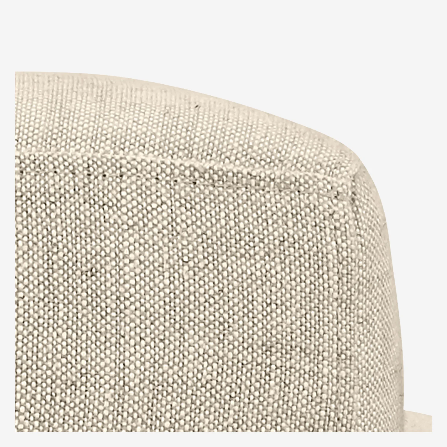 Sofá 3 plazas de algodón y lino con relleno de plumas - Beige - 6