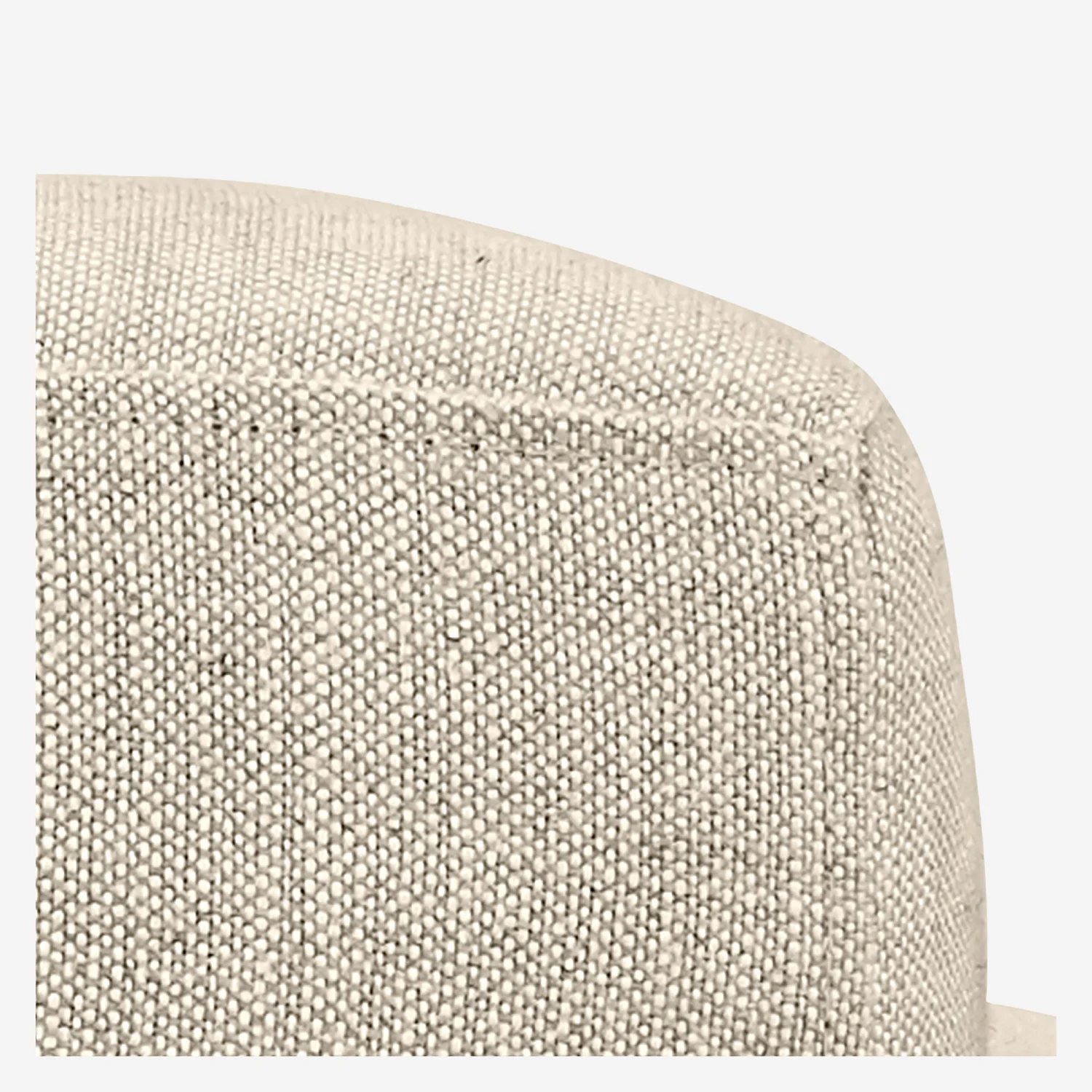 Canapé 3 places en coton et lin garni de plumes - Beige - 5