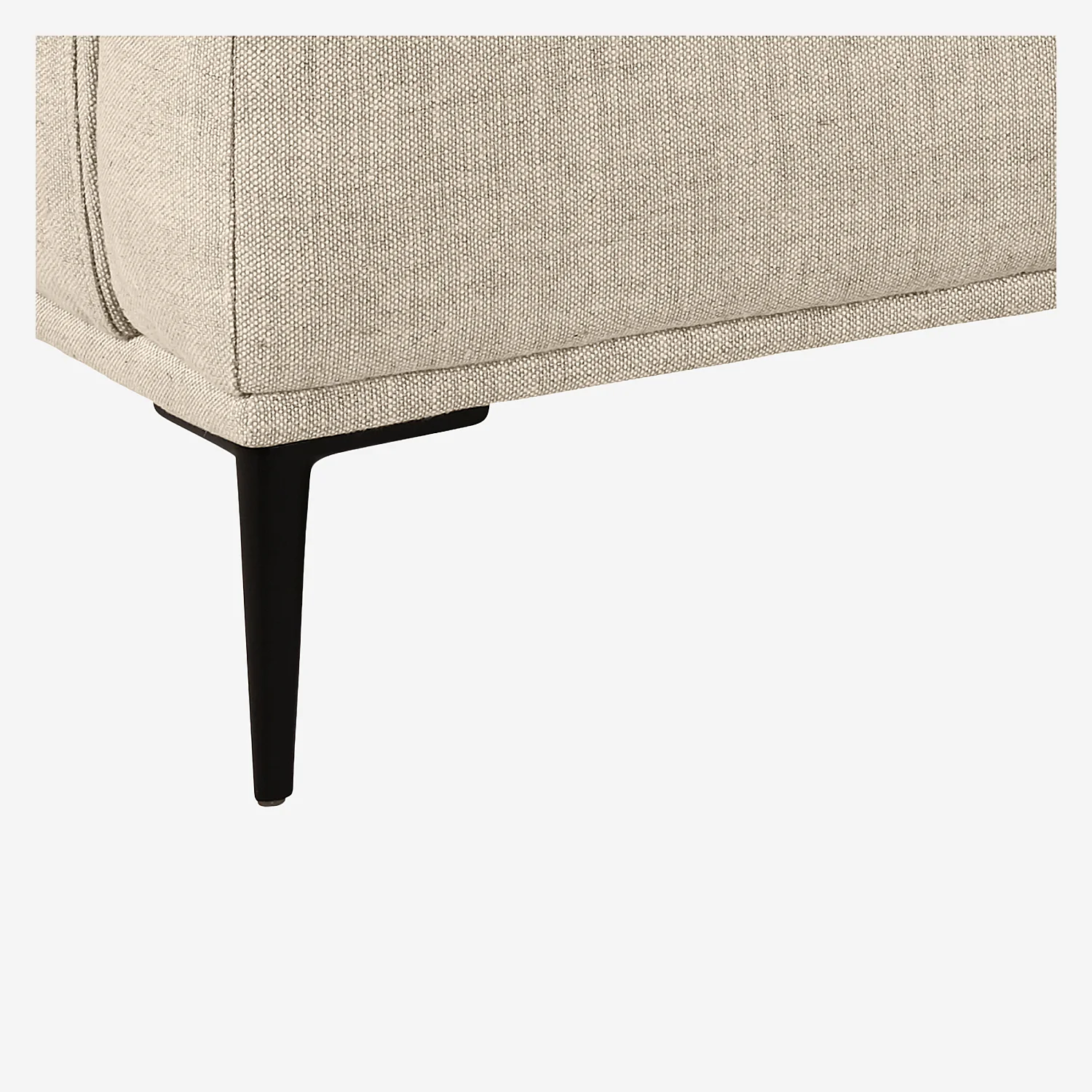 Canapé 3 places en coton et lin garni de plumes - Beige - 4